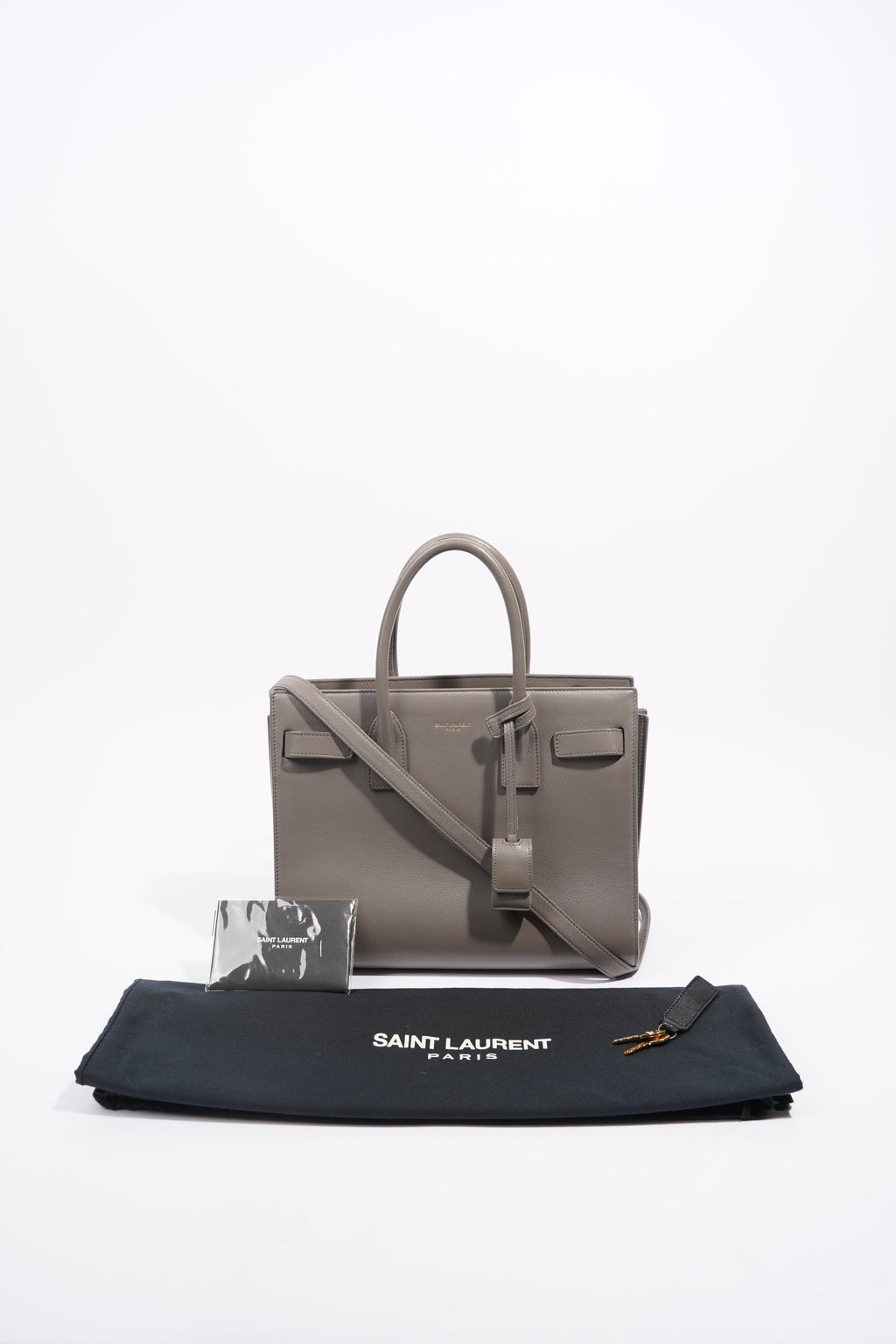 Saint Laurent Womens Sac De Jour Grey Baby