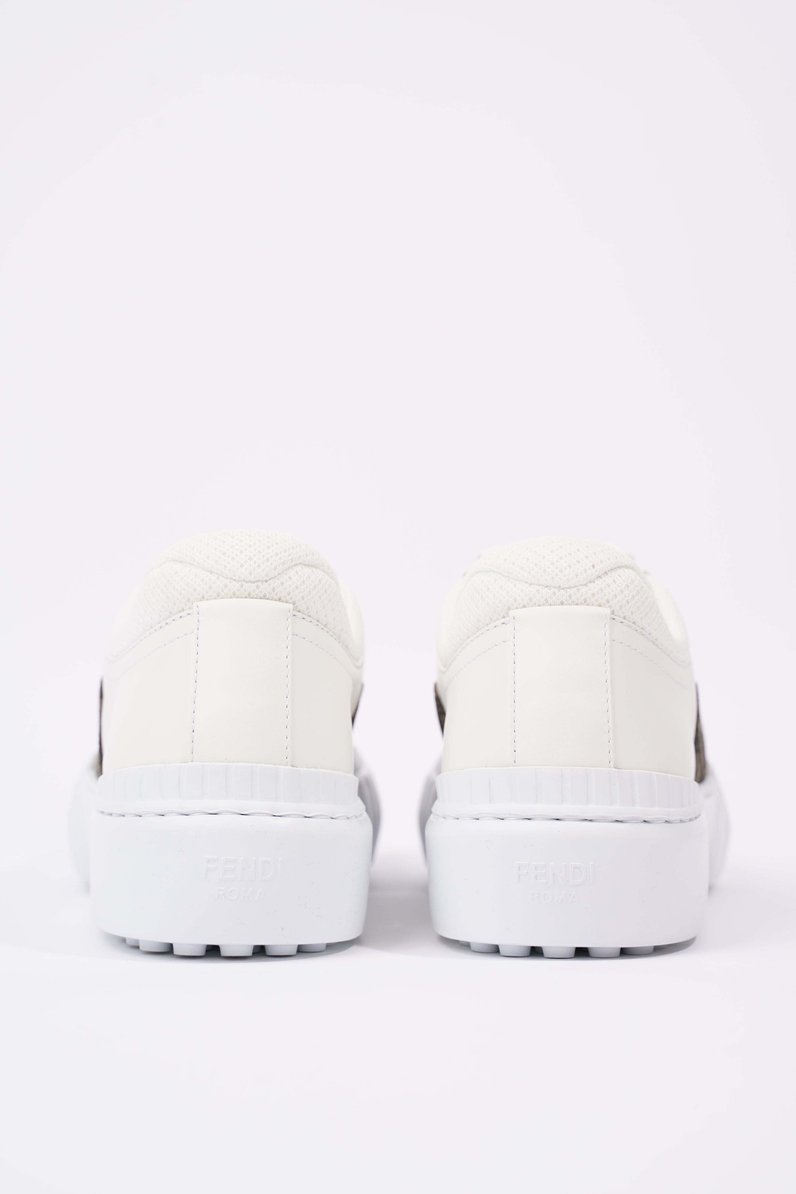 Fendi Womens Force Sneaker White / Monogram EU 38 / UK 5