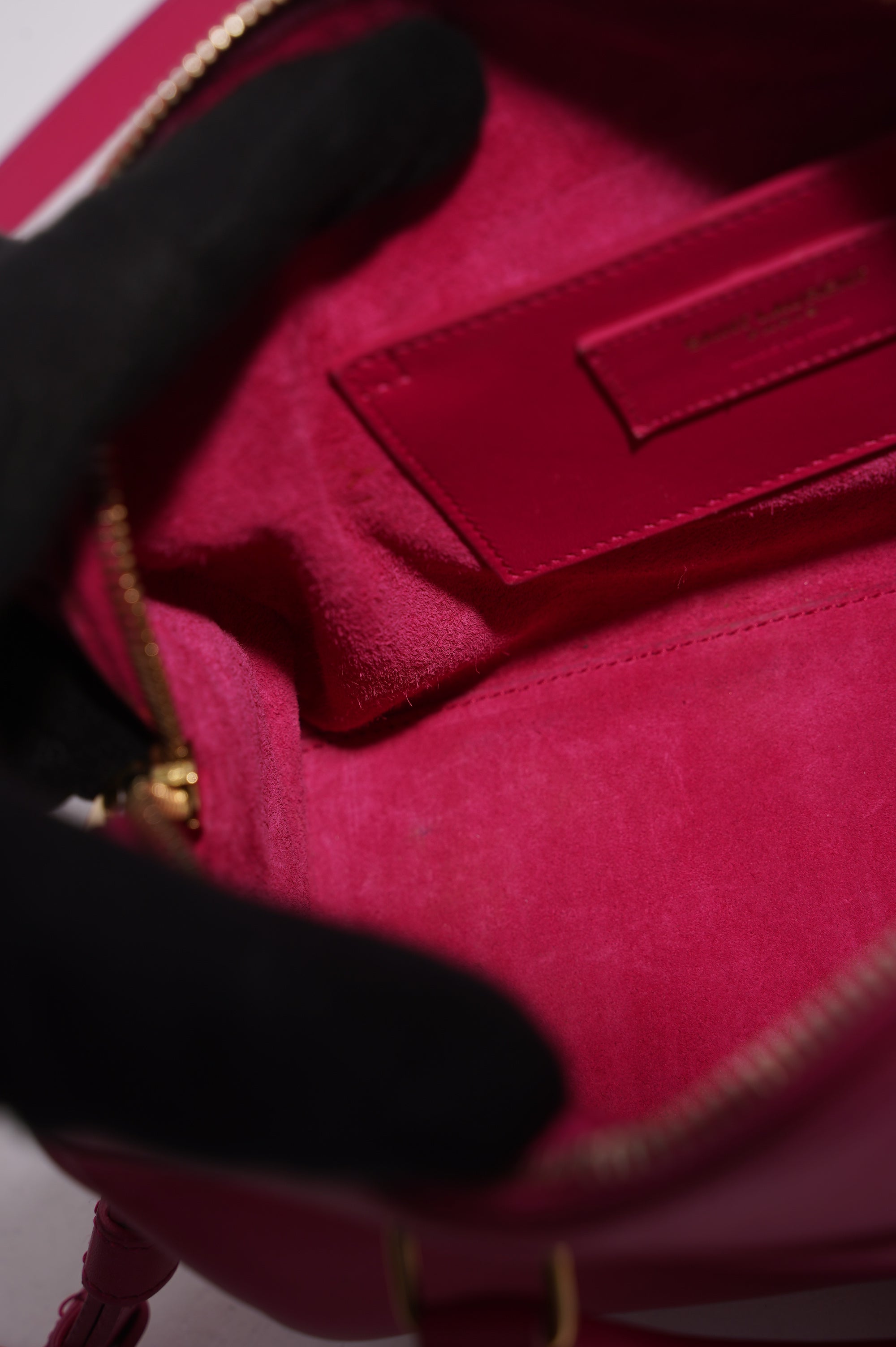 Saint Laurent Womens Duffle Bag Pink Leather Baby