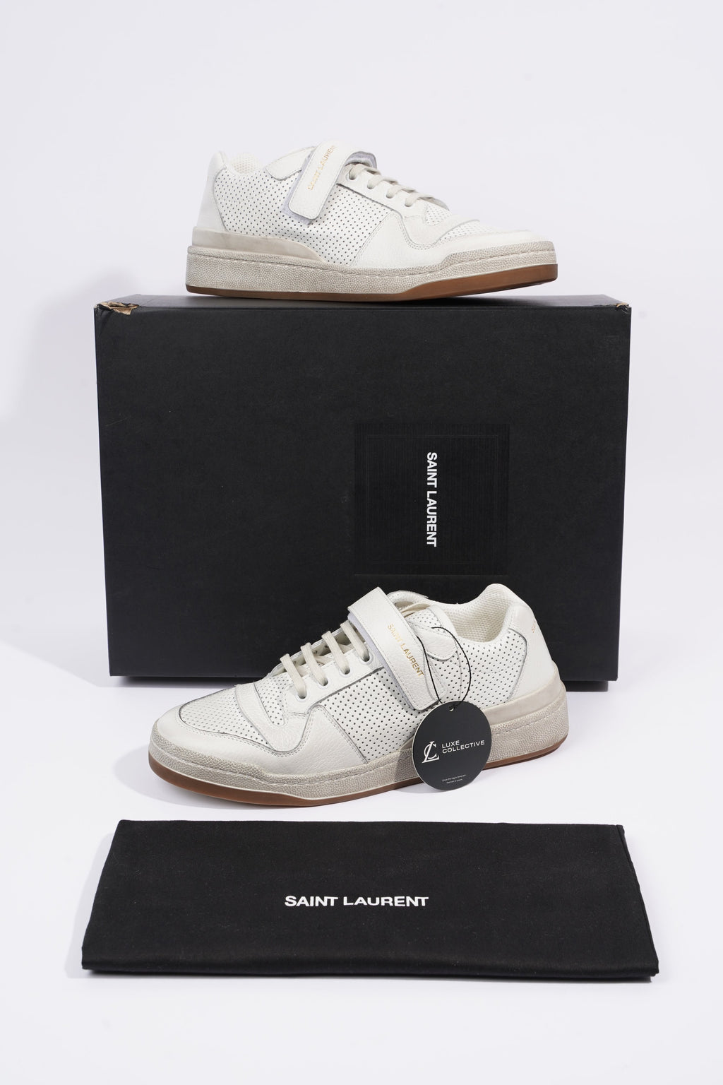 Saint Laurent Womens SL24 Low Top Sneaker White EU 41 / UK 8