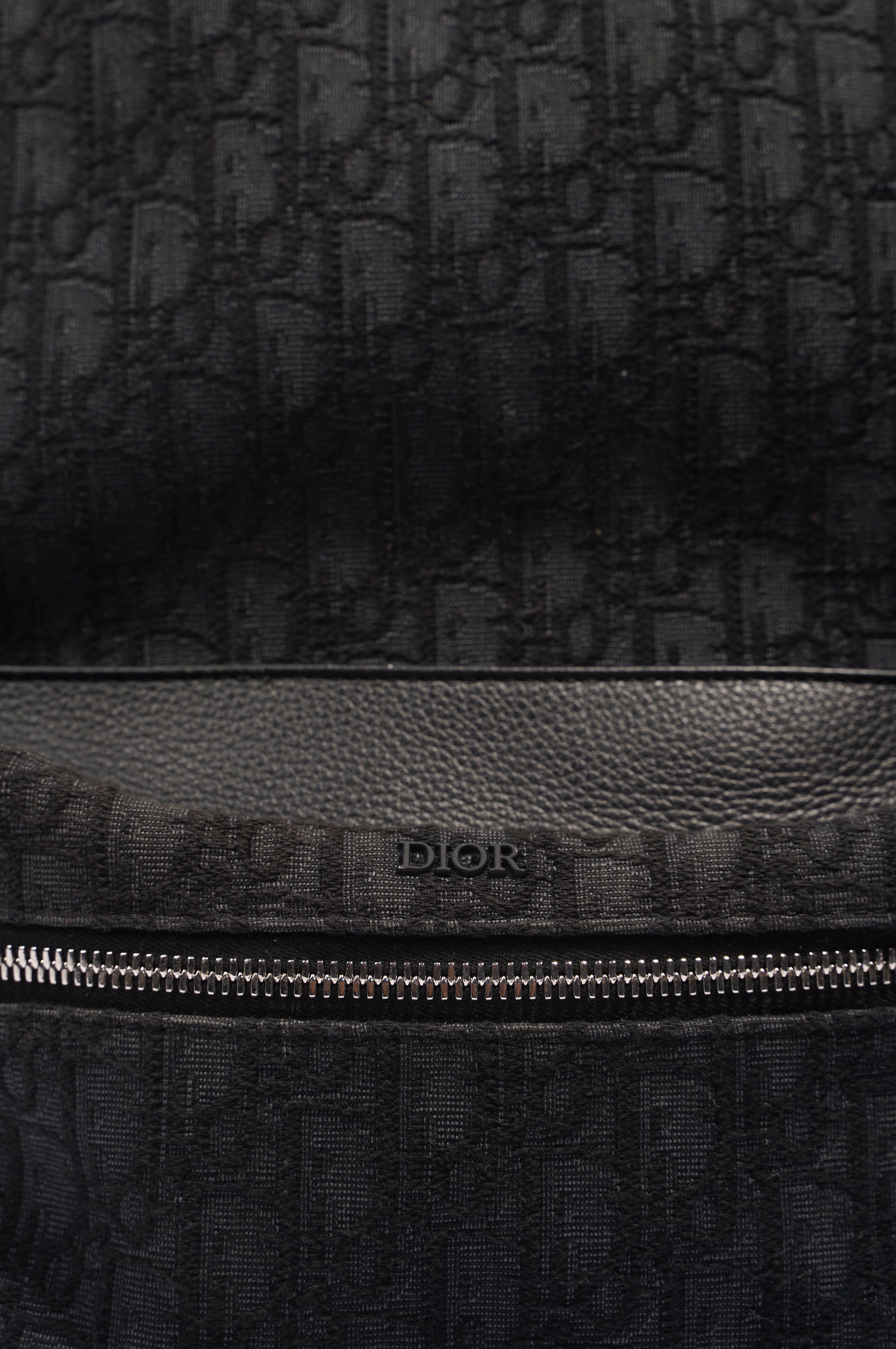 Christian Dior Mens Rider Backpack Black Canvas / Leather