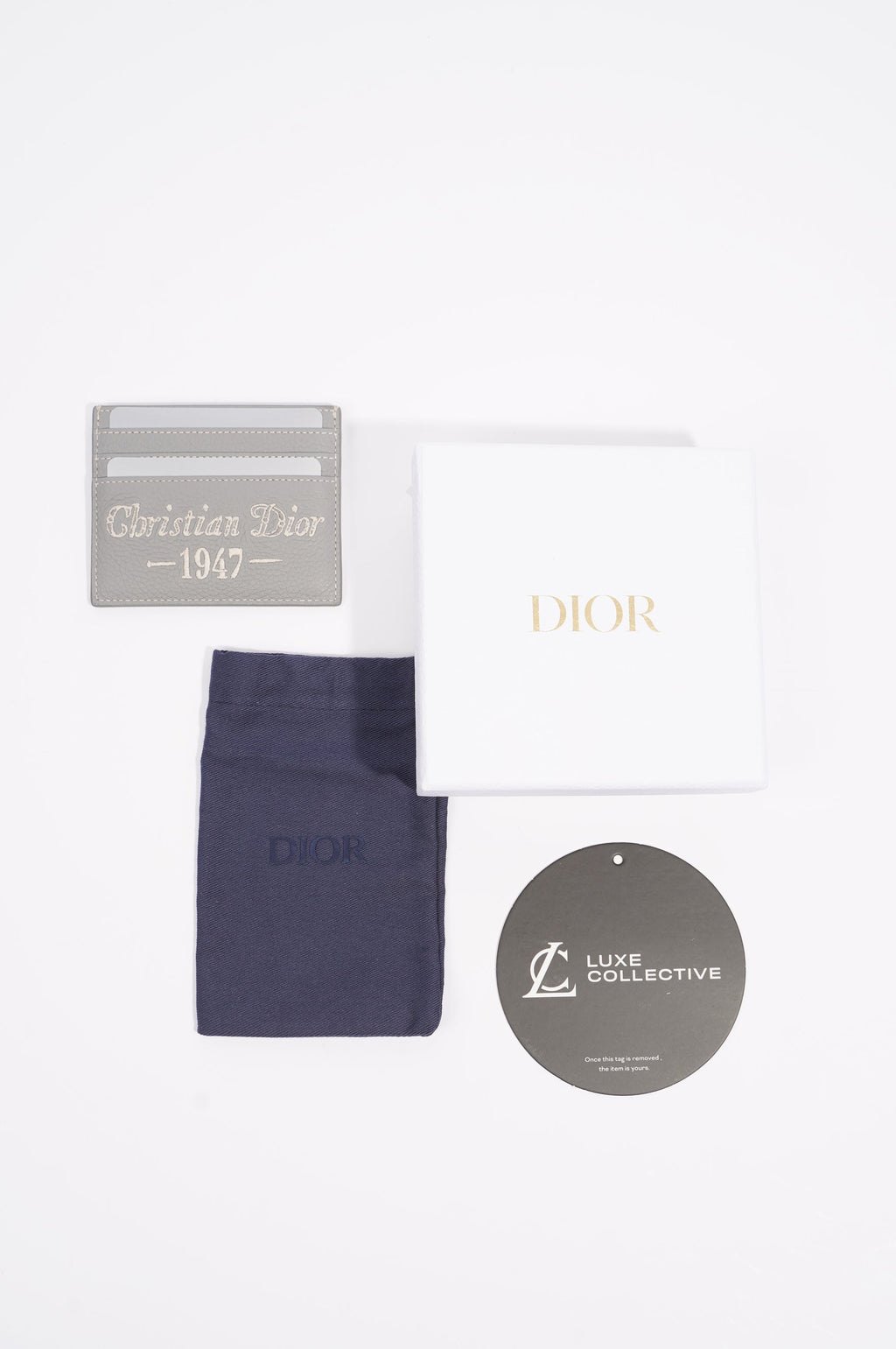 Christian Dior Womens Card Holder Grey