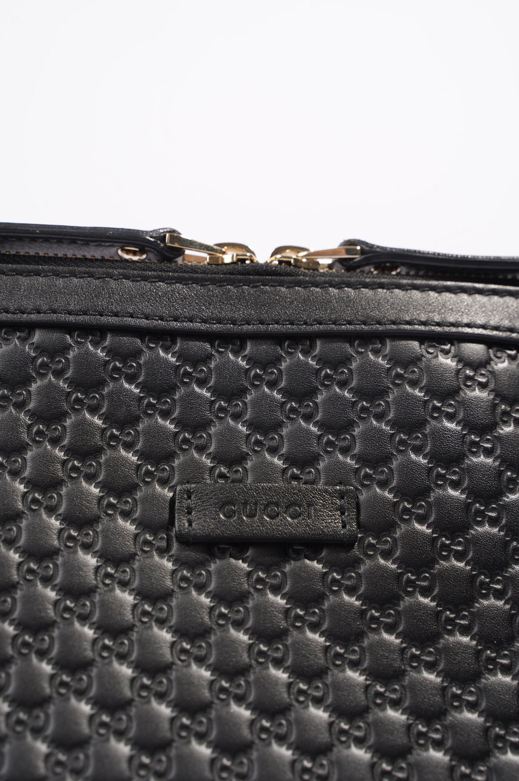 Gucci Womens Two Way Shoulder Bag Black Guccissima