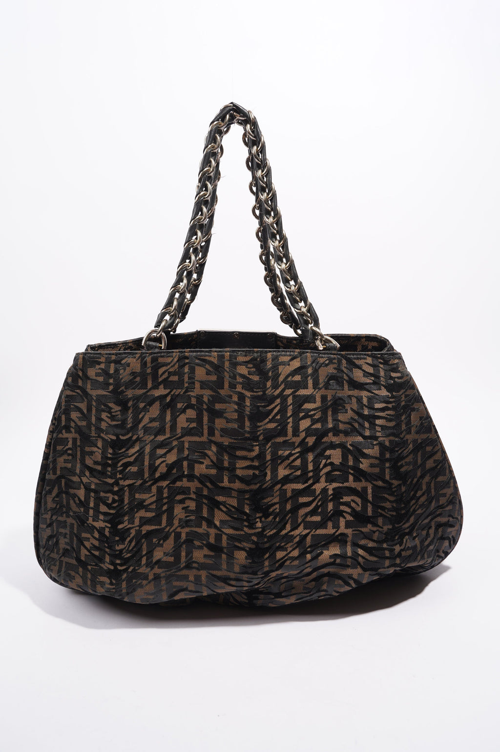 Fendi Womens Tobacco Zucca Canvas Bag Brown