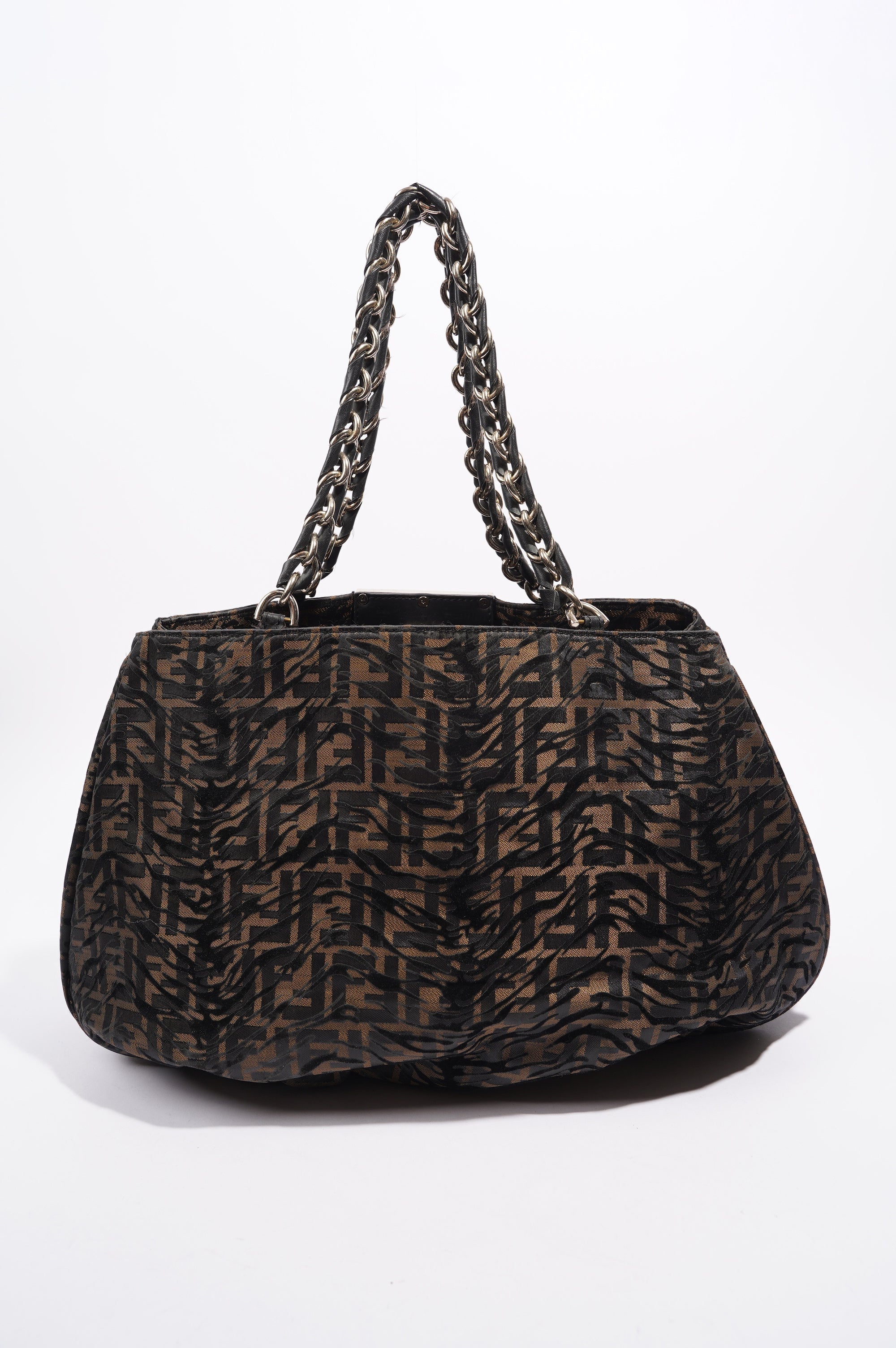Fendi Womens Tobacco Zucca Canvas Bag Brown