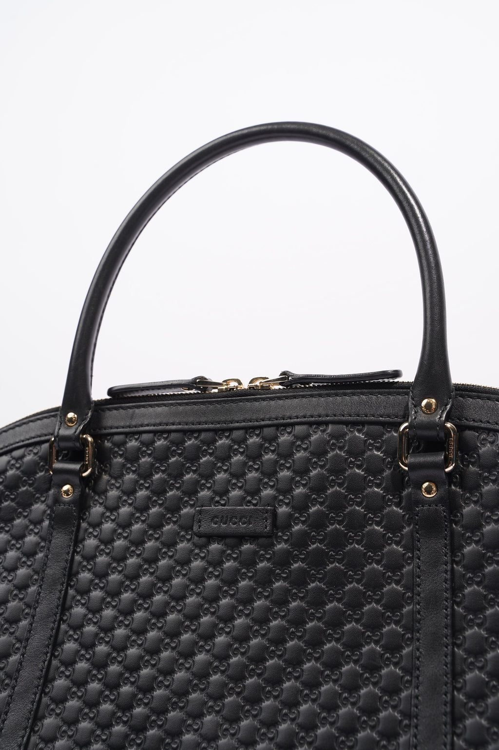 Gucci Womens Two Way Shoulder Bag Black Guccissima