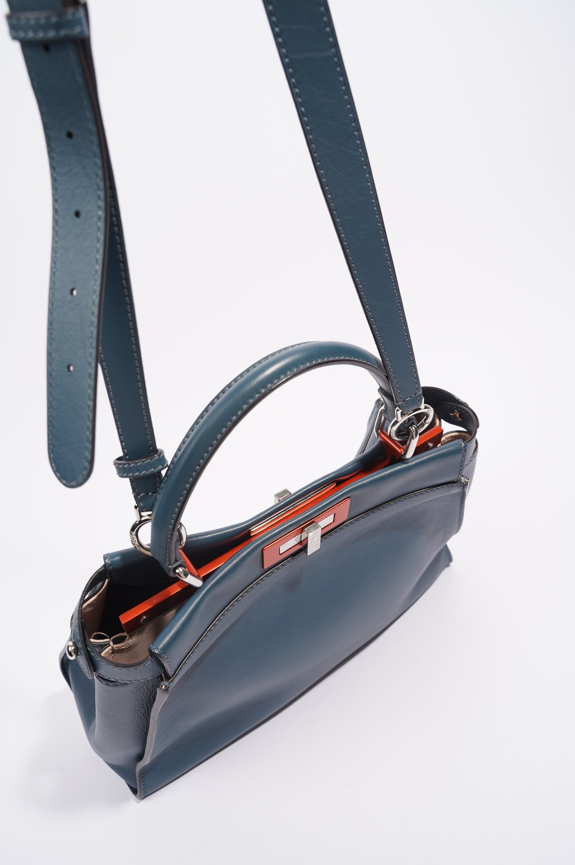 Fendi Womens Peekaboo Navy Medium