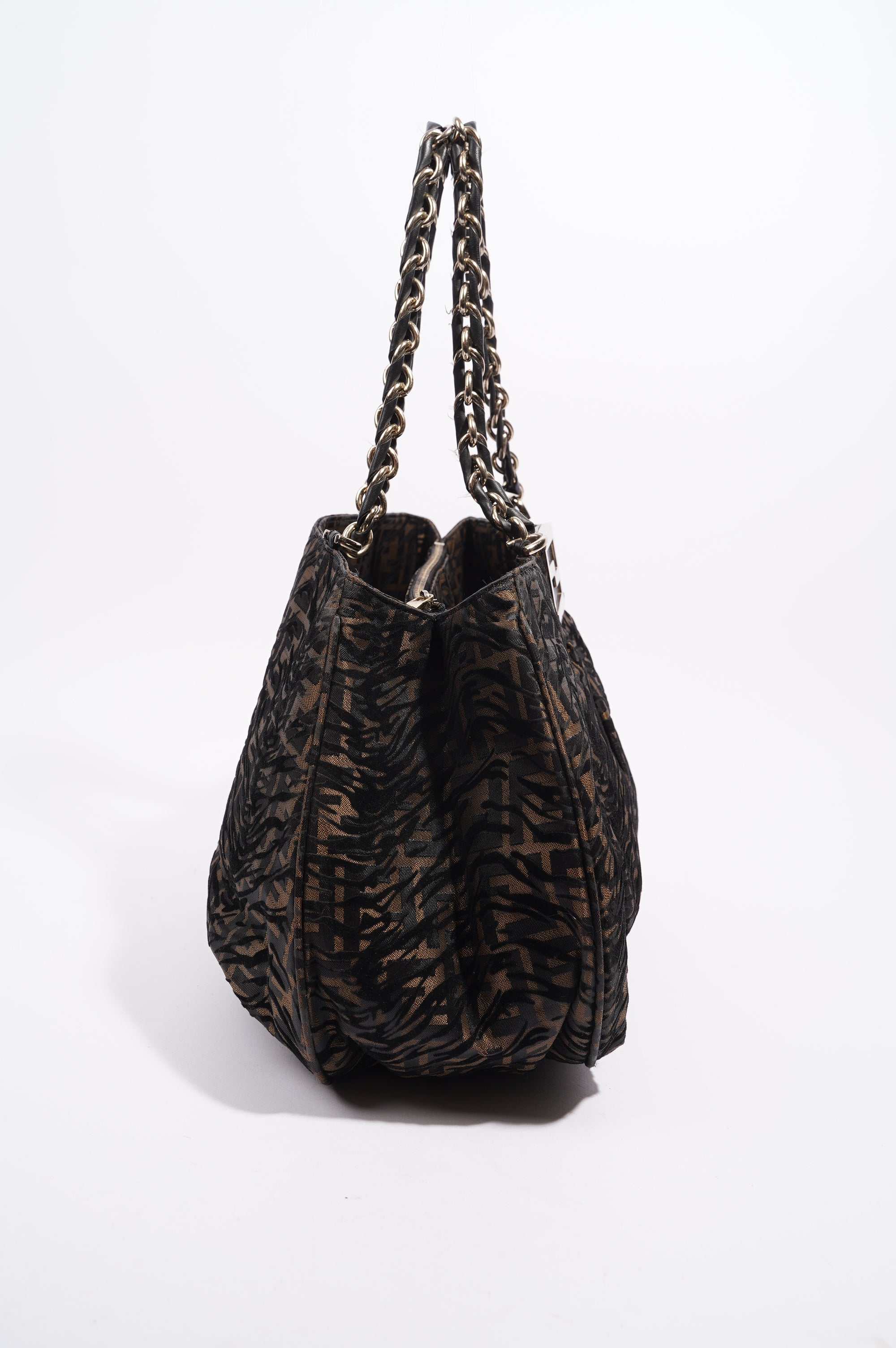Fendi Womens Tobacco Zucca Canvas Bag Brown
