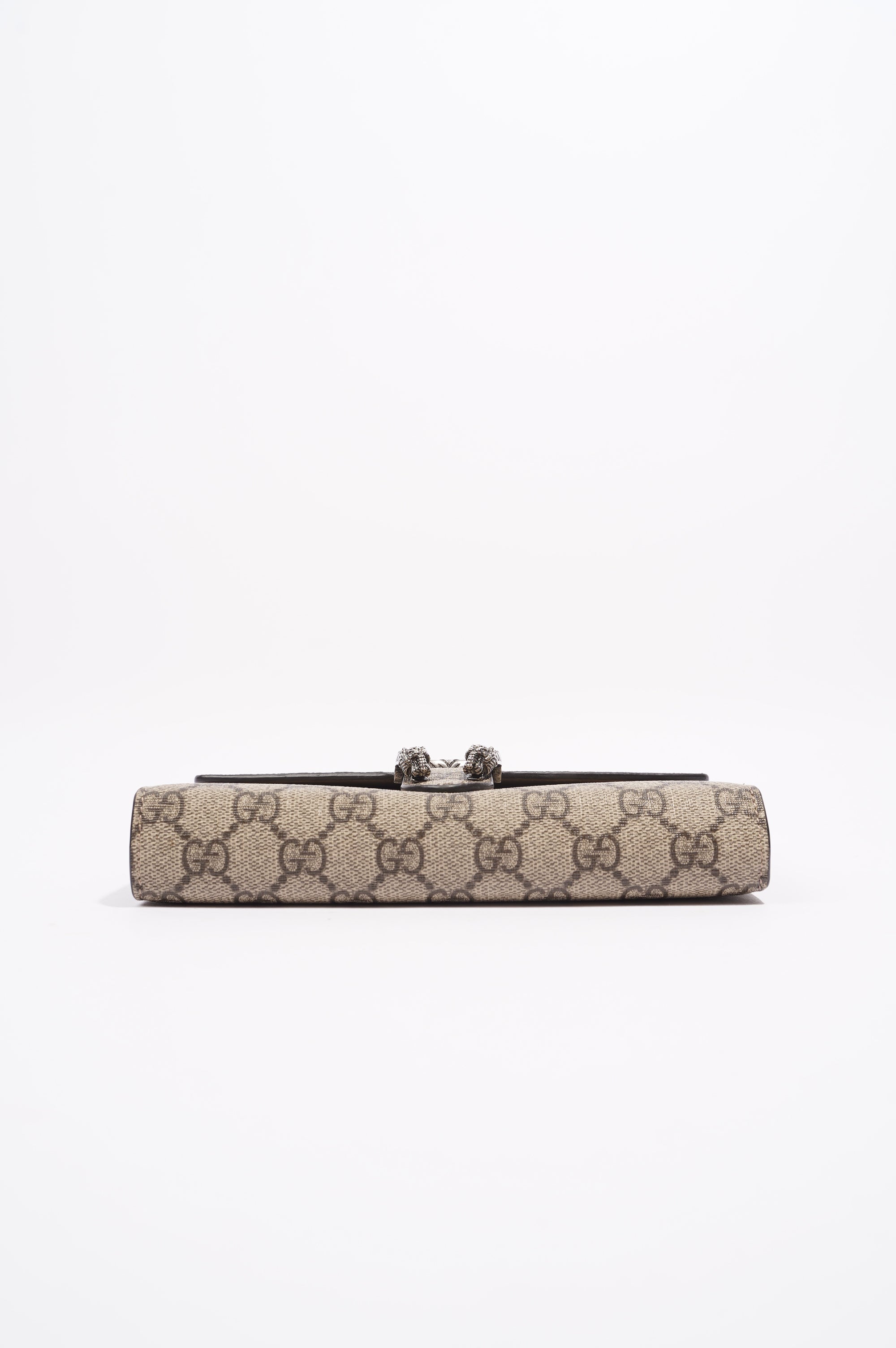 Gucci Womens Dionysus GG Chain Wallet Brown Canvas