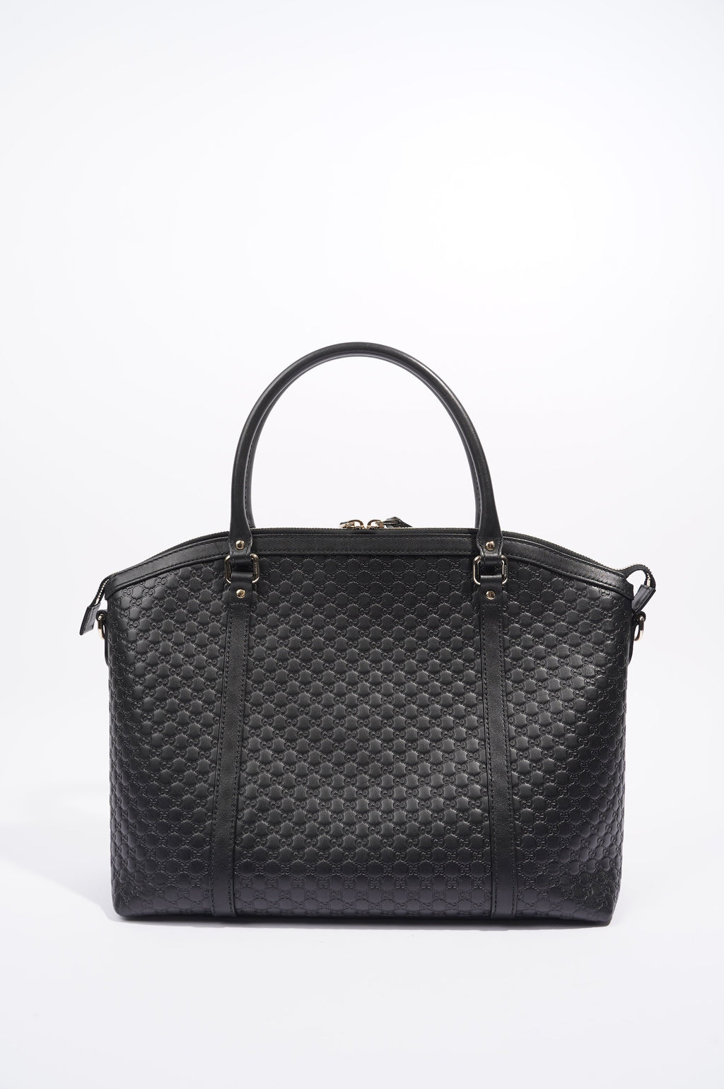 Gucci Womens Two Way Shoulder Bag Black Guccissima