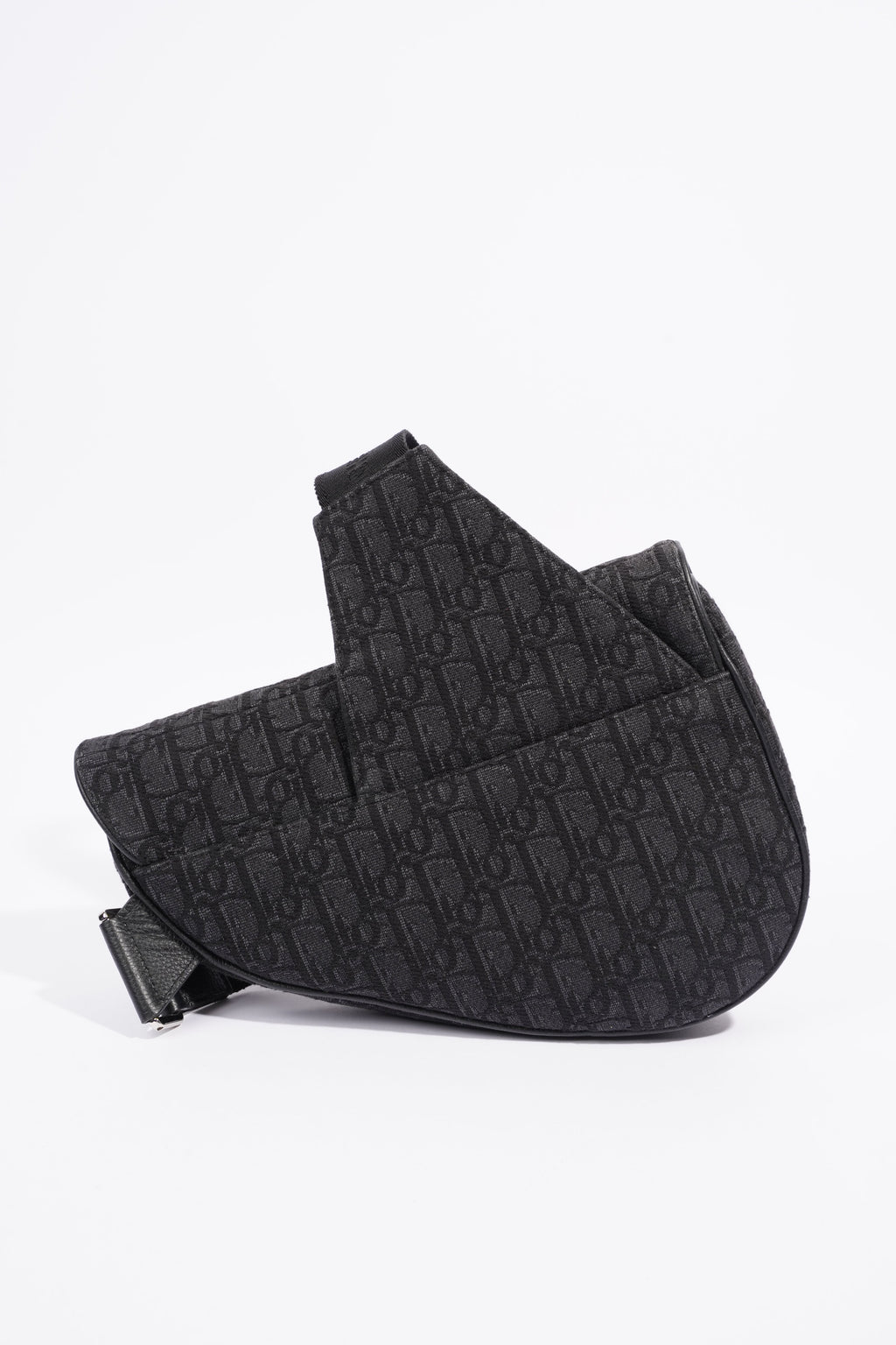 Christian Dior Saddle Bag Dark Grey Oblique Canvas