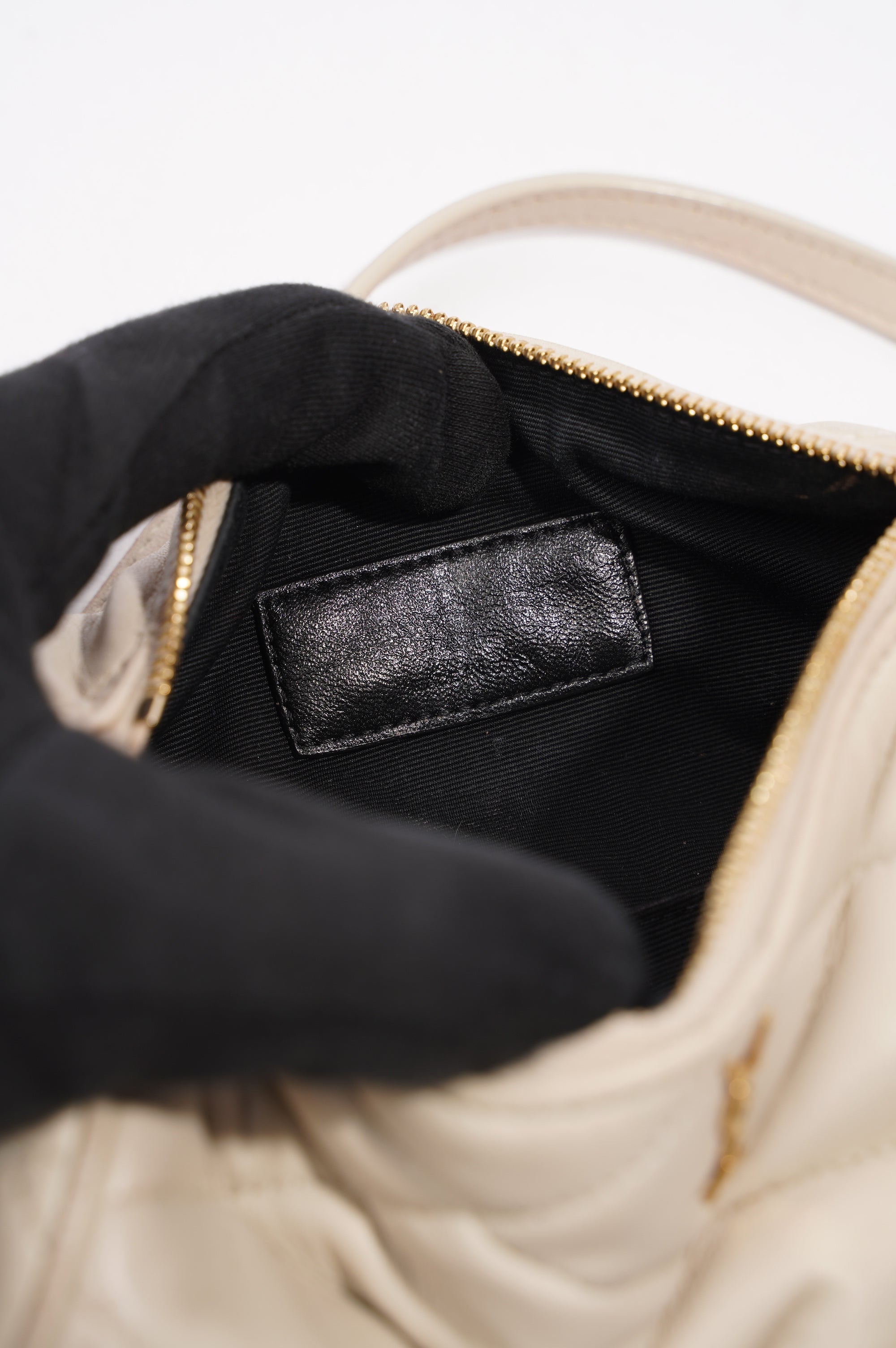 Saint Laurent Womens Tube Bag White Lambskin Leather Mini