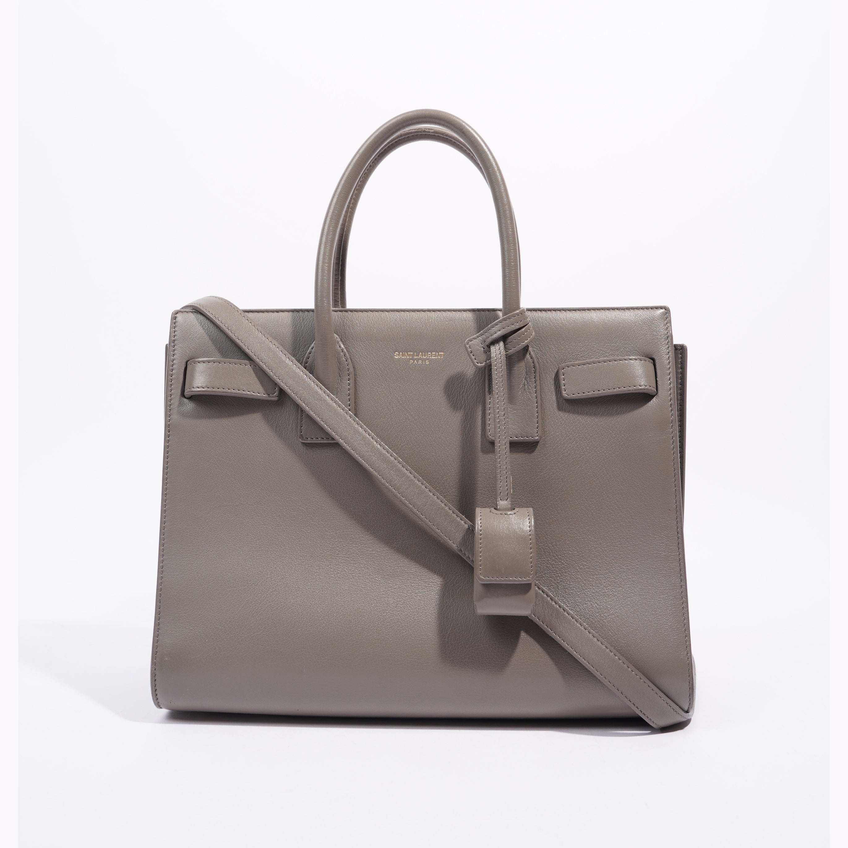 Saint Laurent Womens Sac De Jour Grey Baby