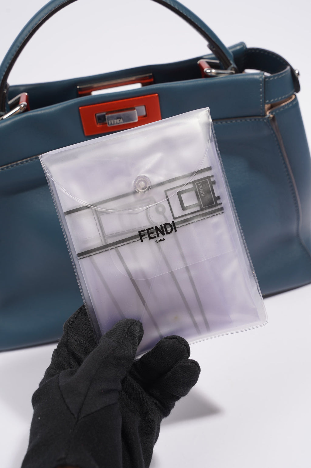 Fendi Womens Peekaboo Navy Medium