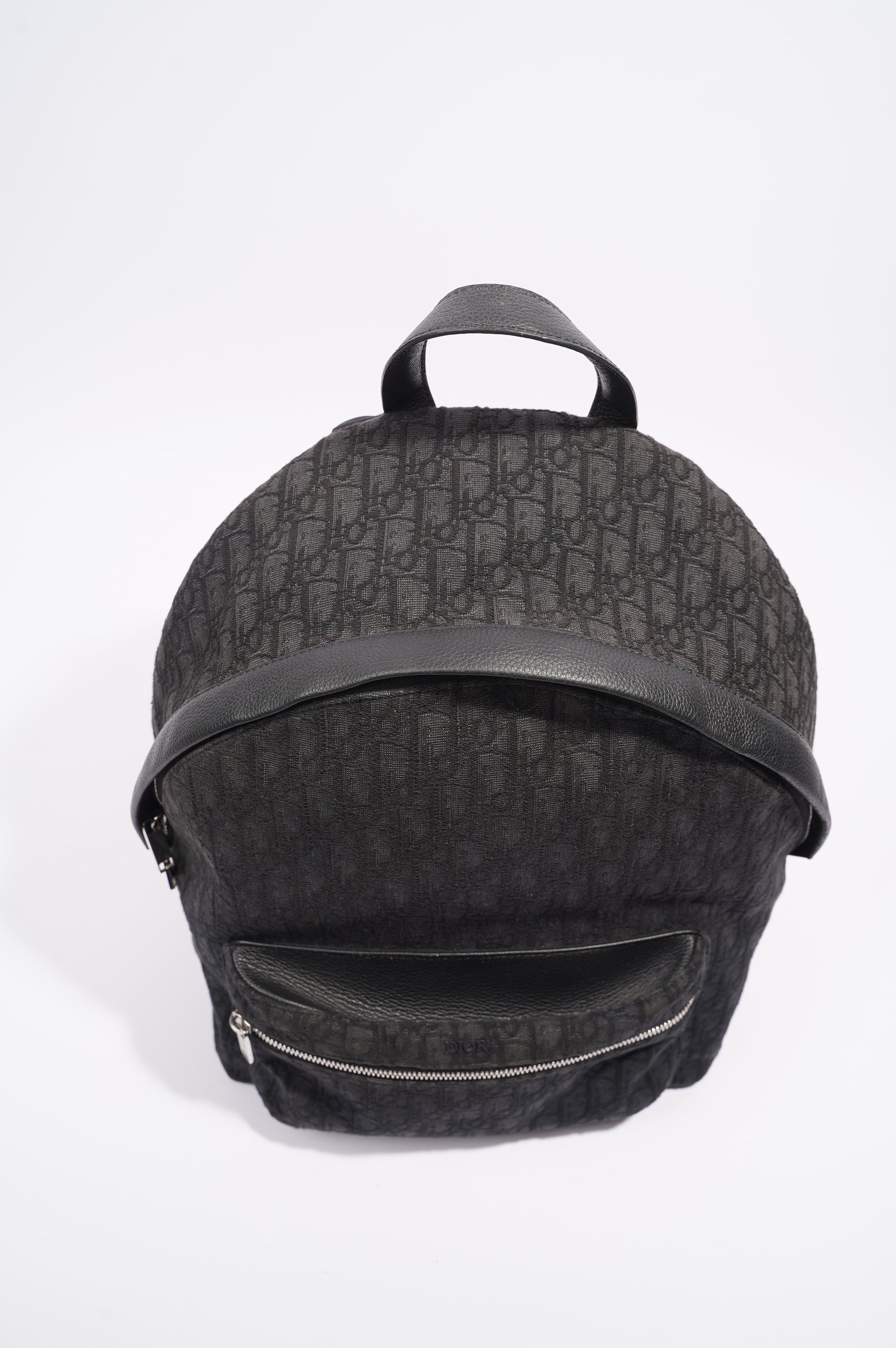 Christian Dior Mens Rider Backpack Black Canvas / Leather