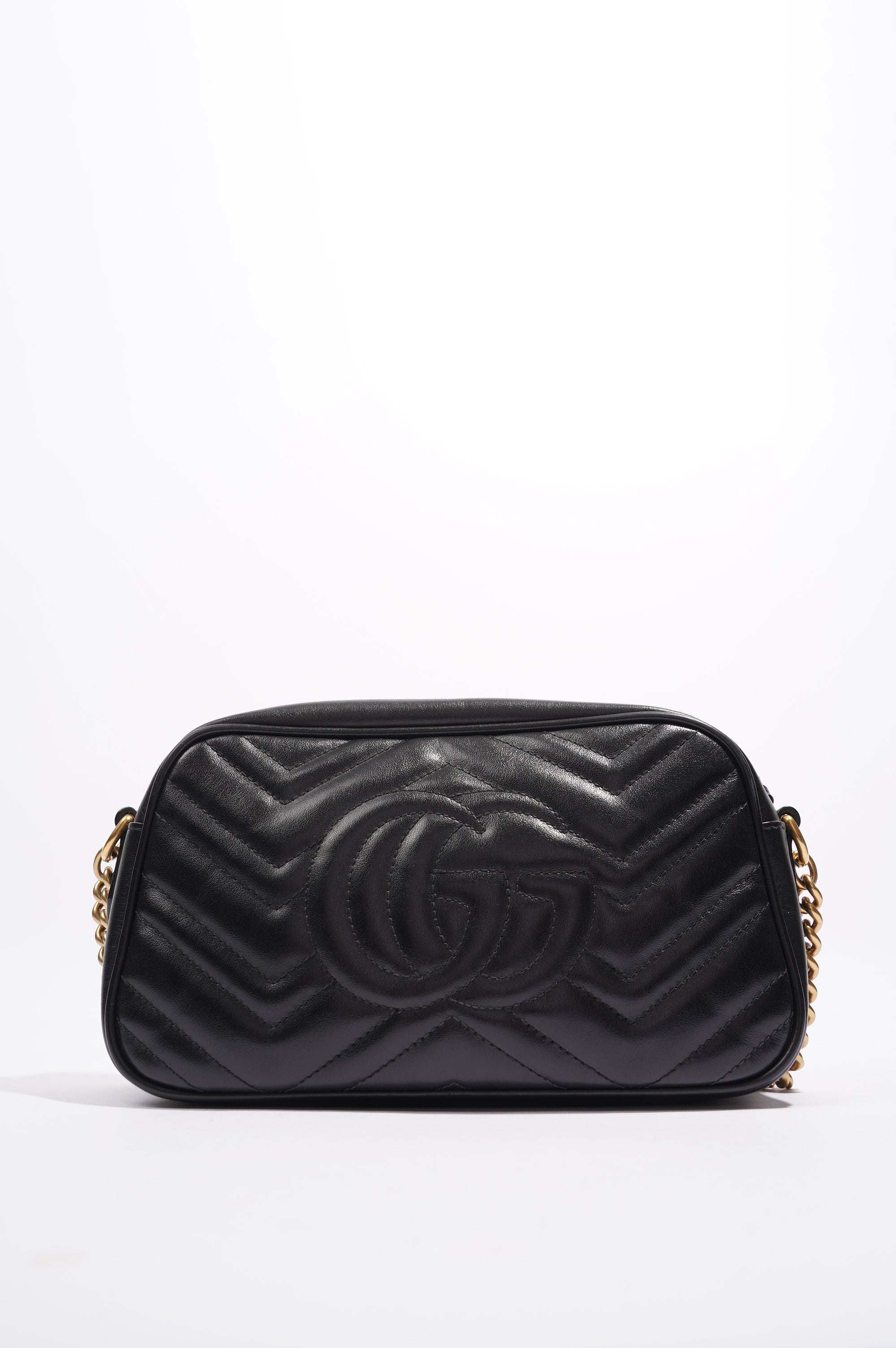 Gucci Womens GG Marmont Bag Black Leather Small