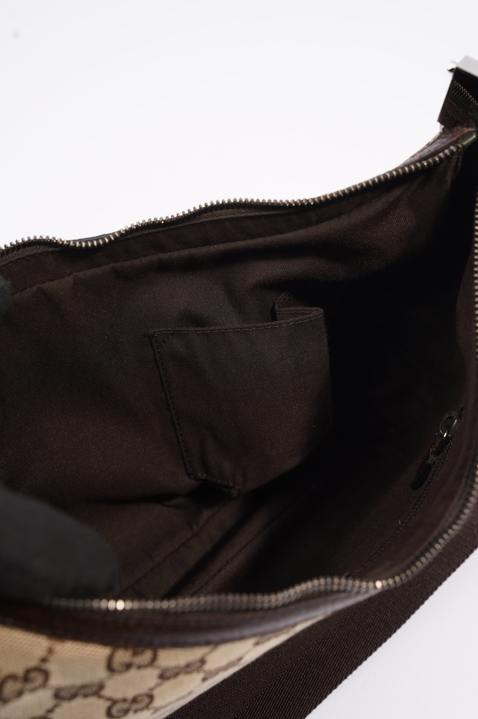 Gucci Canvas Shoulder Bag Beige