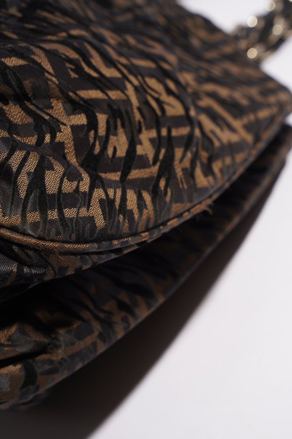 Fendi Womens Tobacco Zucca Canvas Bag Brown