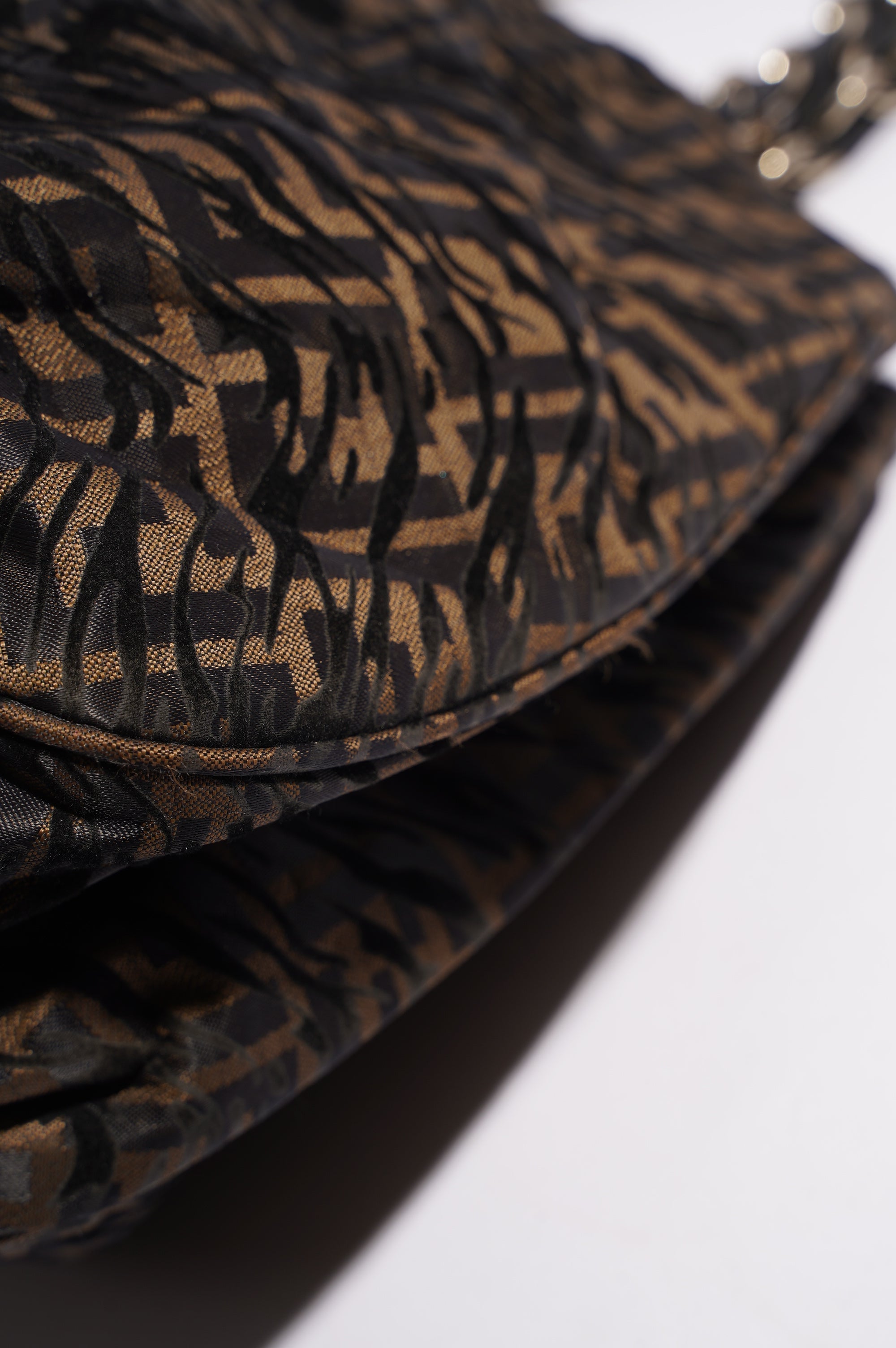 Fendi Womens Tobacco Zucca Canvas Bag Brown