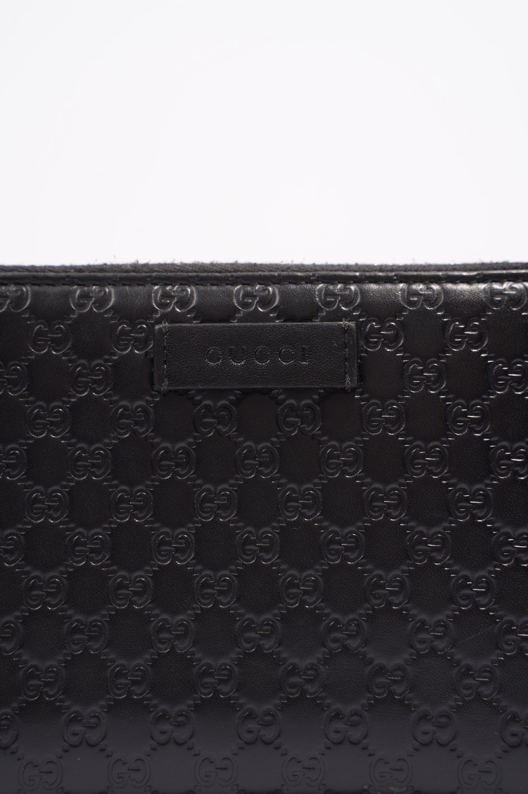 Gucci Womens Microguccissima Leather Zip Wallet Black