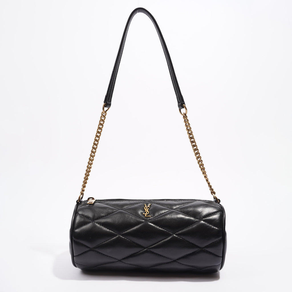 Saint Laurent Womens Sade Tube Black Leather Mini