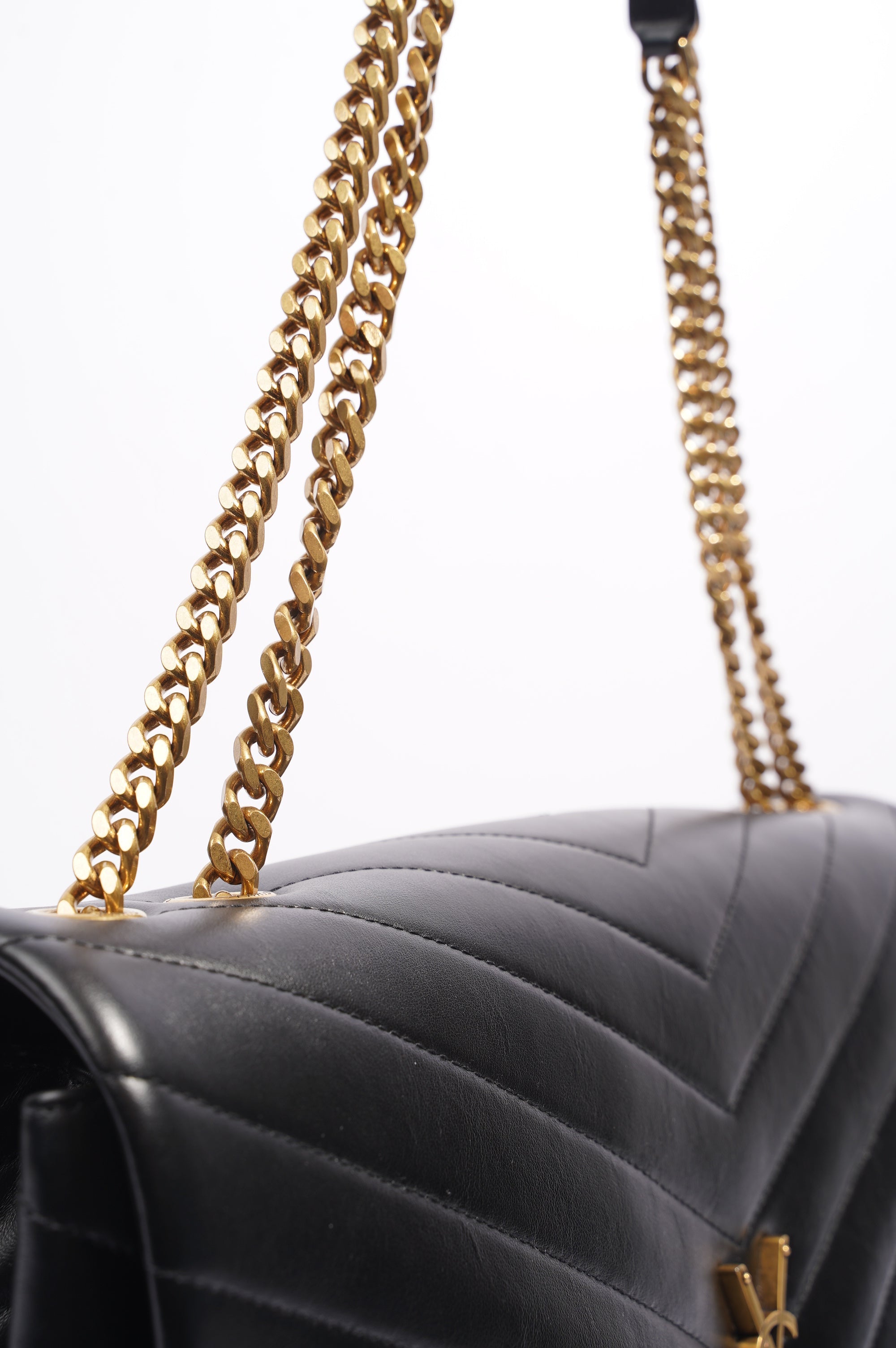 Saint Laurent Lou Lou Bag Black Leather Large
