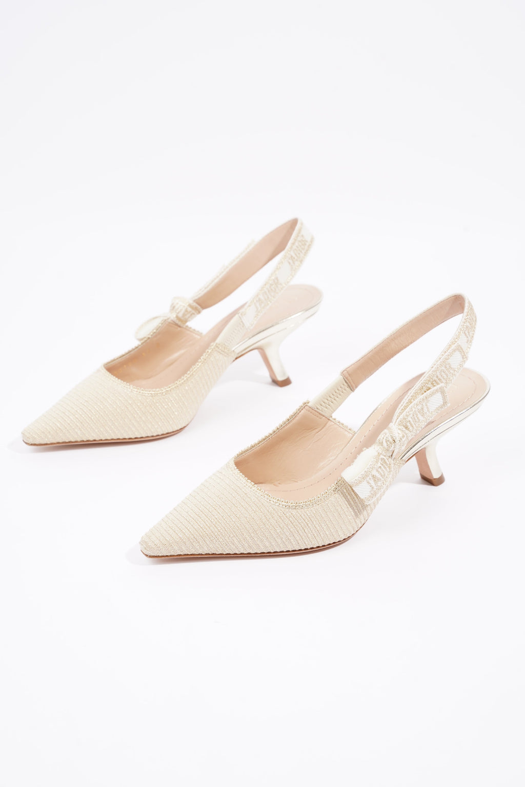 Christian Dior Womens J'adior Slingback Pump Light Gold EU 35 / UK 2