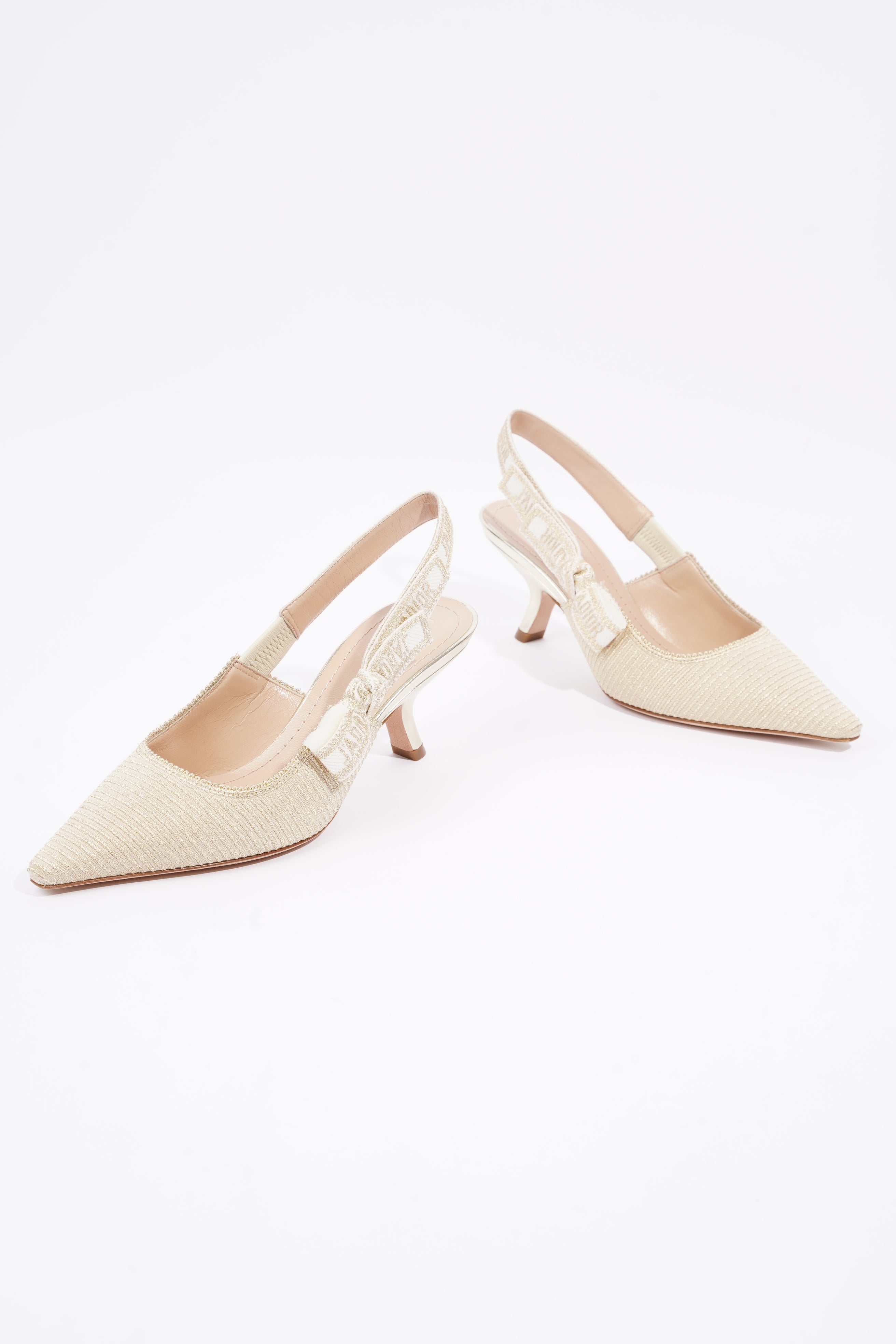 Christian Dior Womens J'adior Slingback Pump Light Gold EU 35 / UK 2
