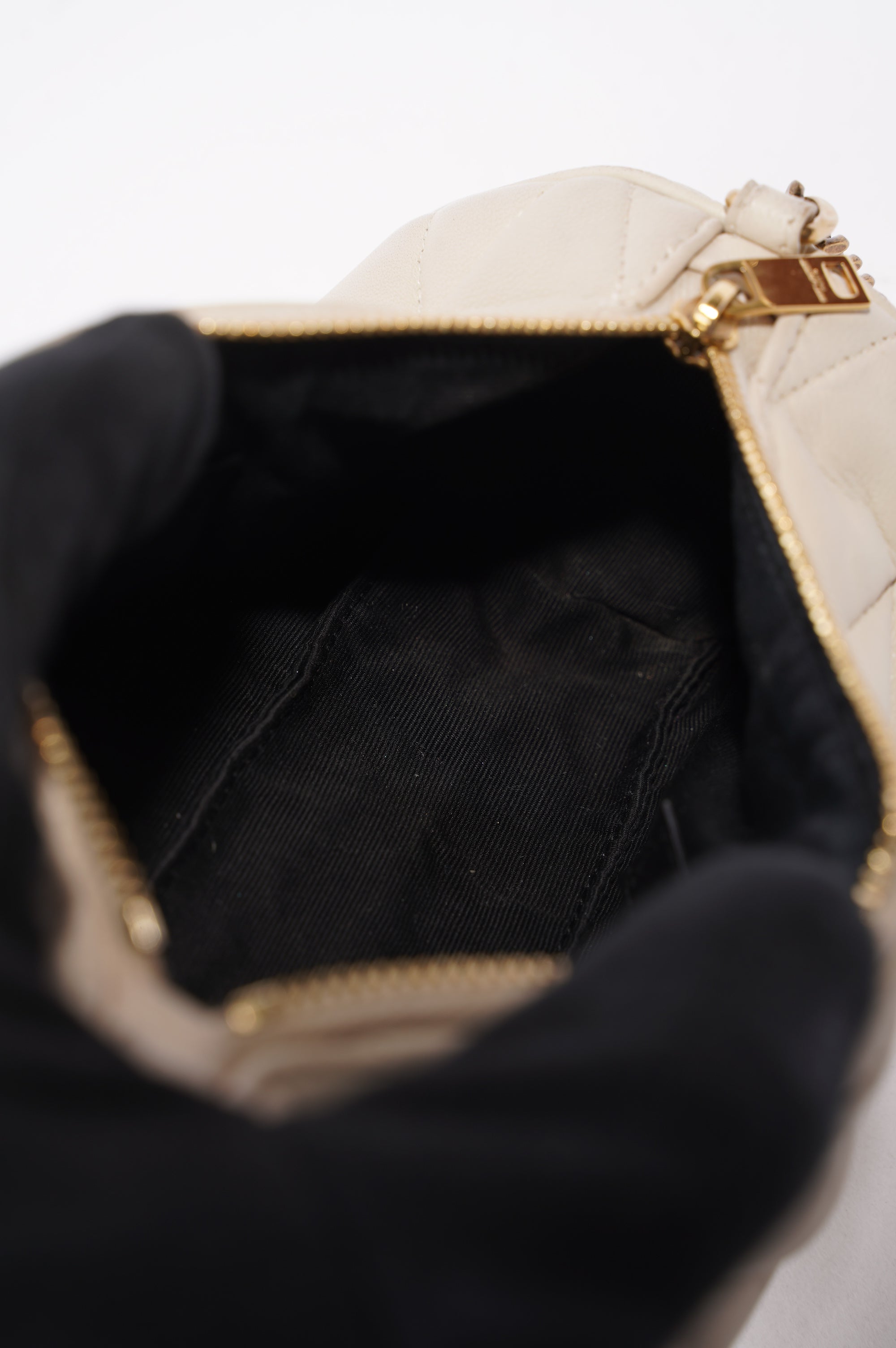 Saint Laurent Womens Tube Bag White Lambskin Leather Mini