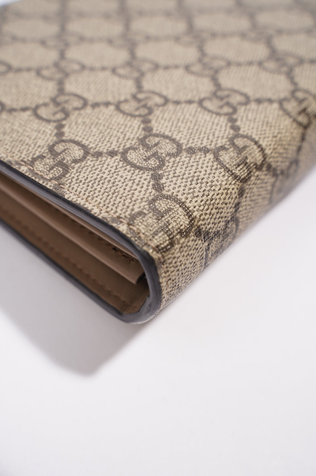 Gucci Womens Dionysus GG Chain Wallet Brown Canvas