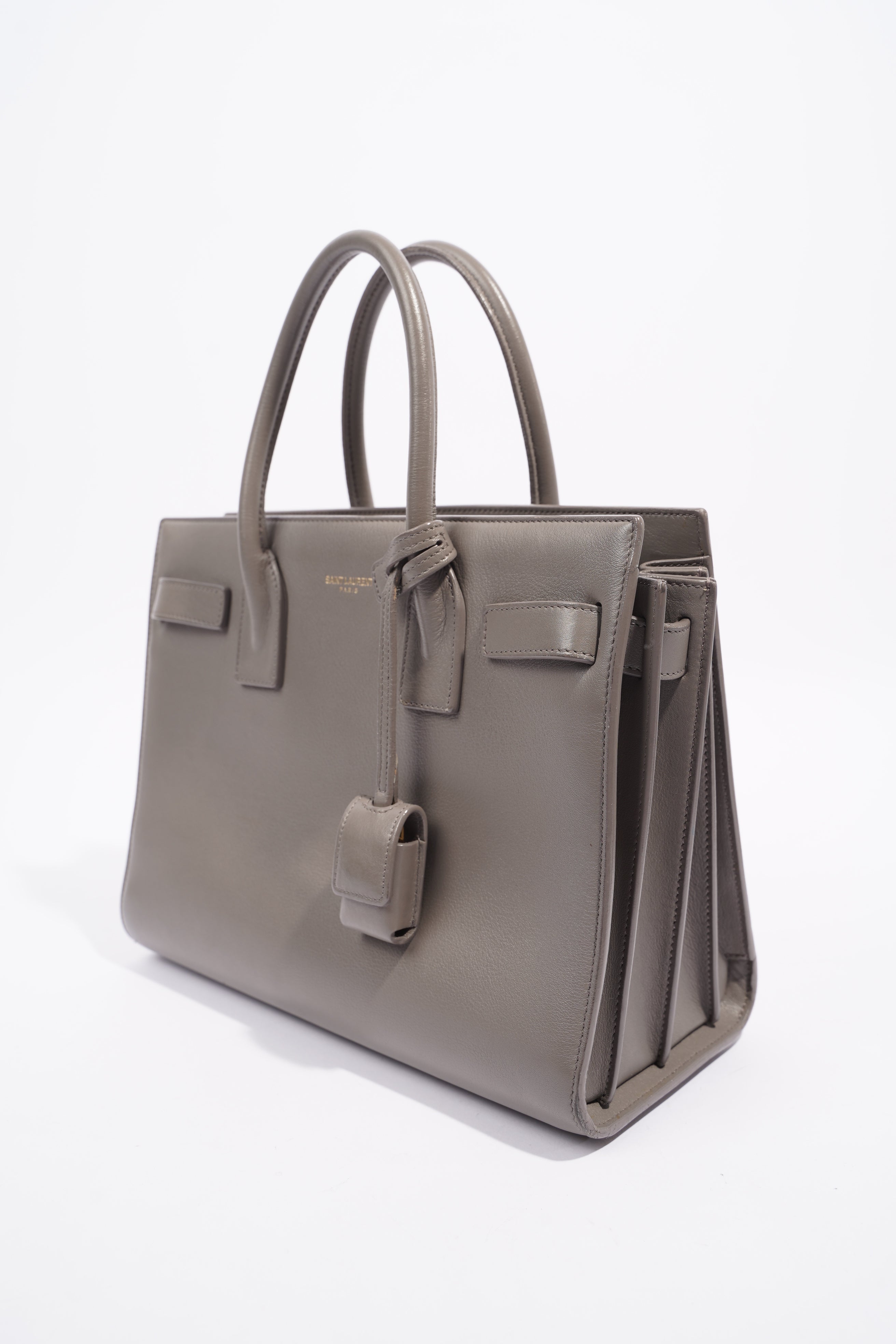 Saint Laurent Womens Sac De Jour Grey Baby