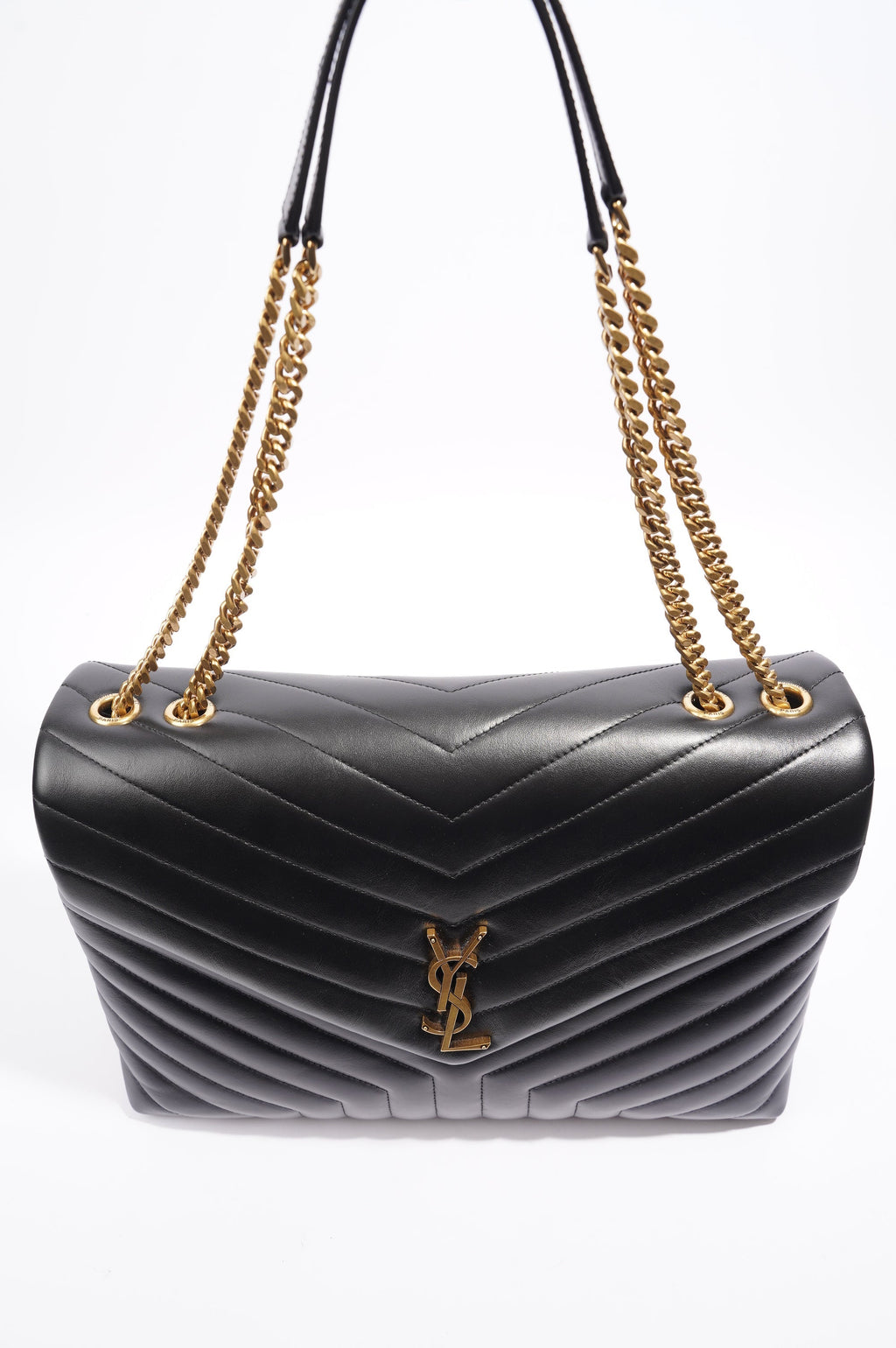 Saint Laurent Lou Lou Bag Black Leather Large