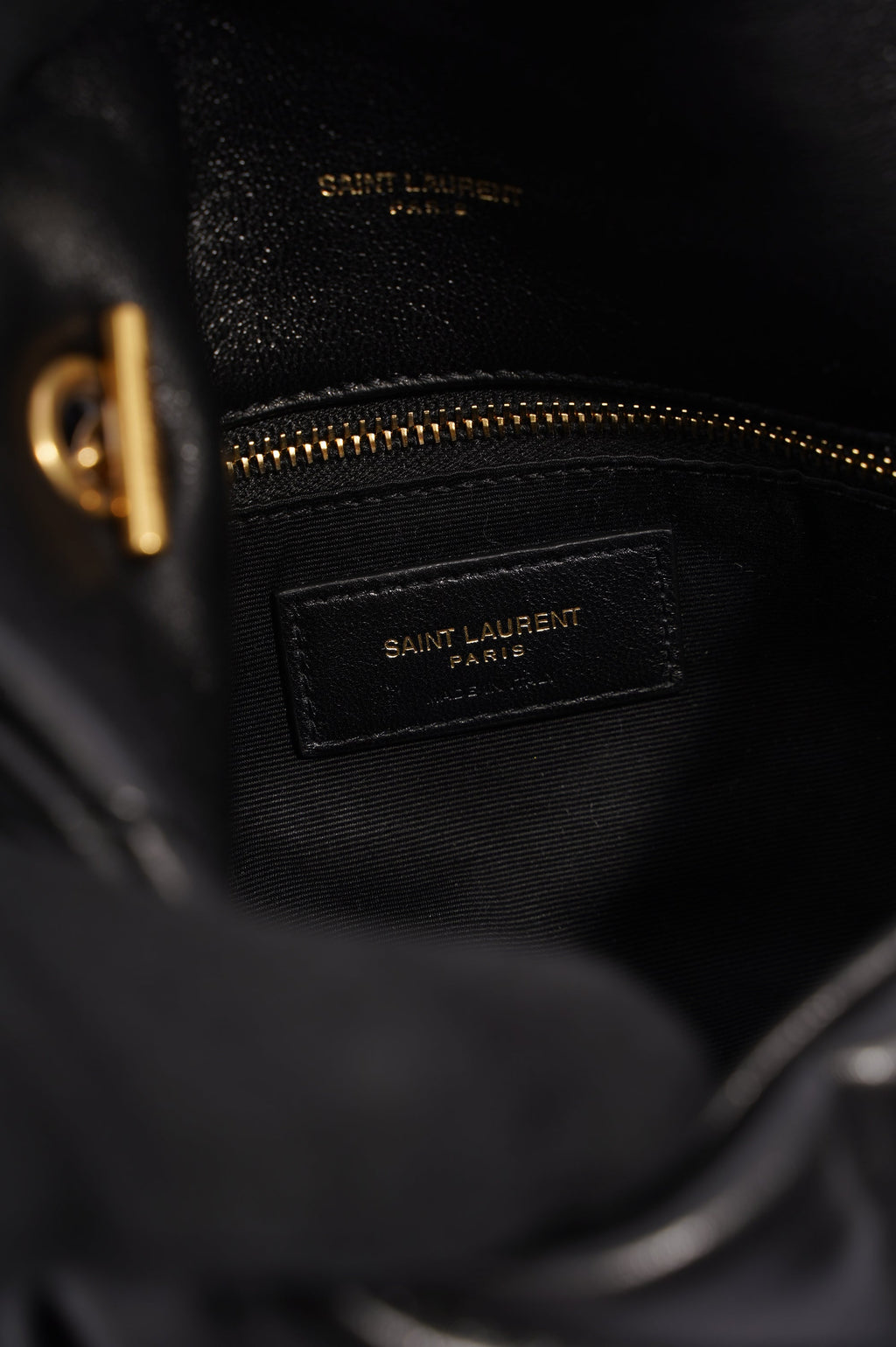 Saint Laurent Womens Loulou Toy Puffer Bag Black