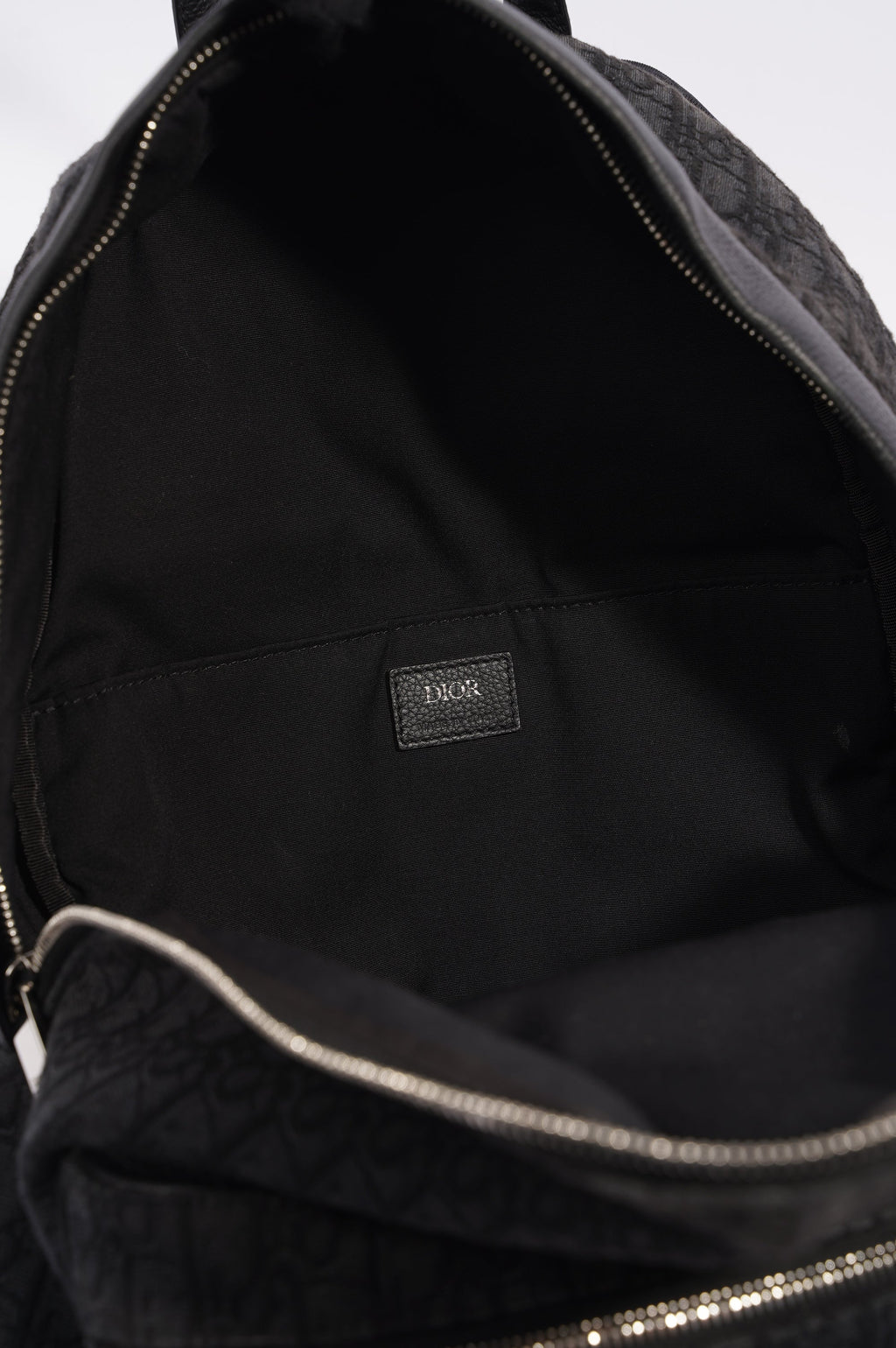 Christian Dior Mens Rider Backpack Black Canvas / Leather