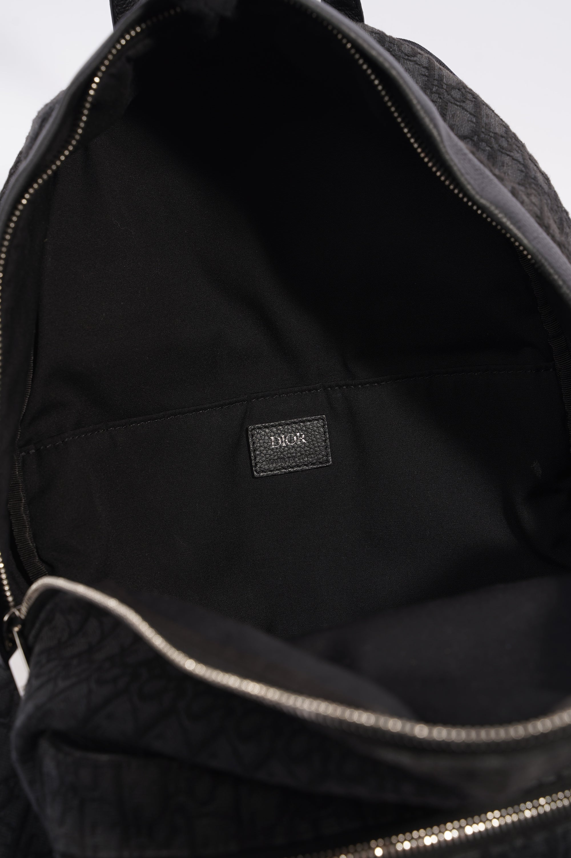 Christian Dior Mens Rider Backpack Black Canvas / Leather