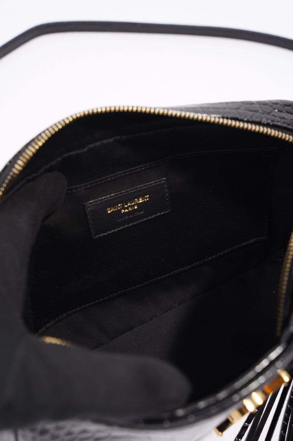Saint Laurent Womens Lou Camera Crossbody Bag Black Leather