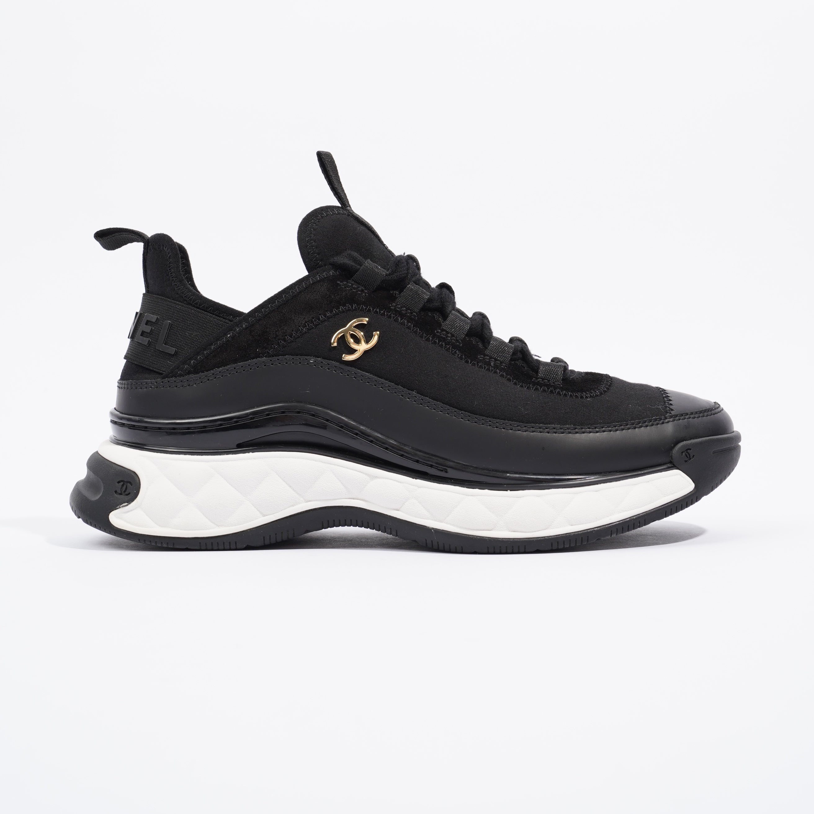 Chanel Womens CC Logo Runner Black EU 38 / UK 5