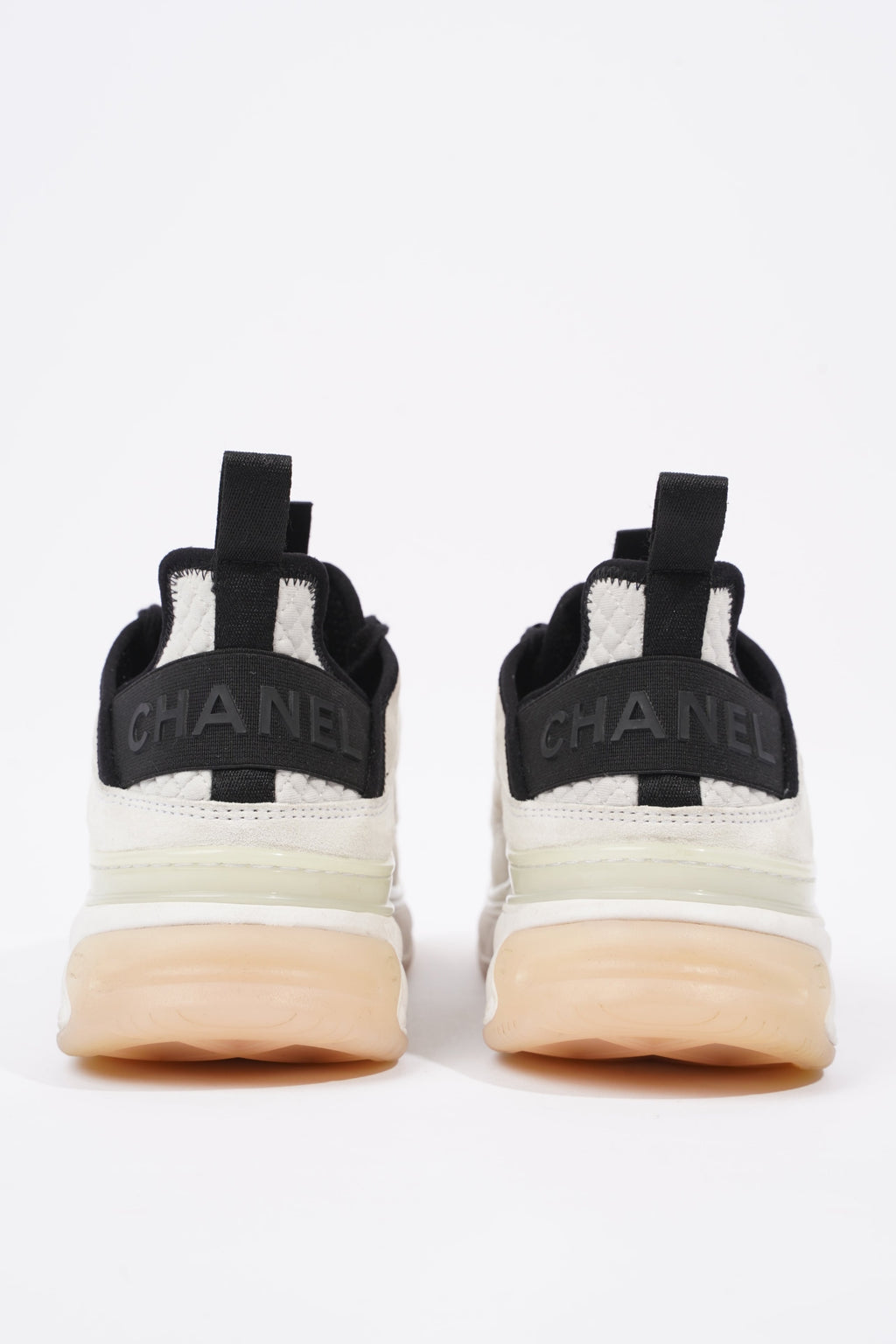 Chanel Womens CC Logo Runners Cream EU 39.5 / UK 6.5