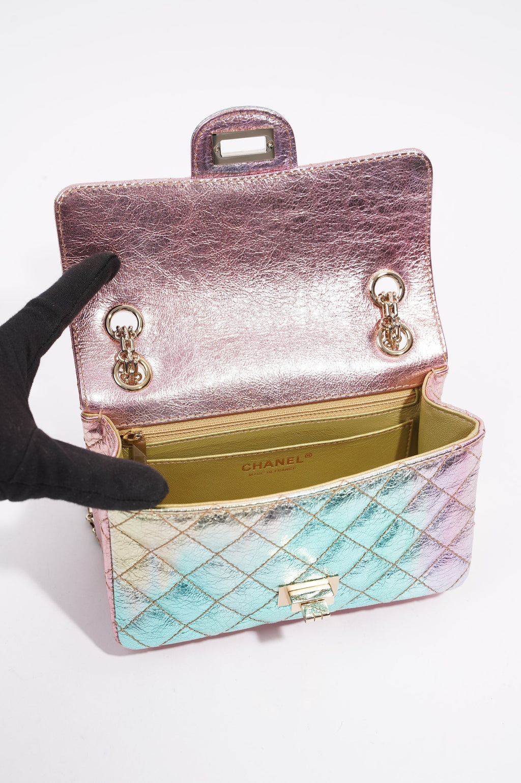 Chanel Womens The Mermaid Re-Issue 2.55 Goatskin Small