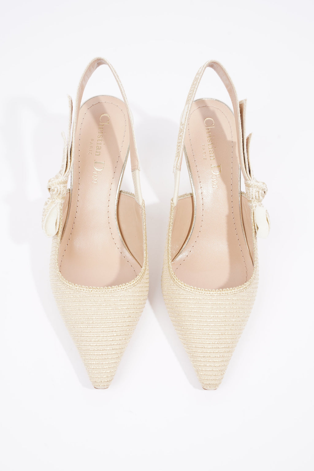Christian Dior Womens J'adior Slingback Pump Light Gold EU 35 / UK 2