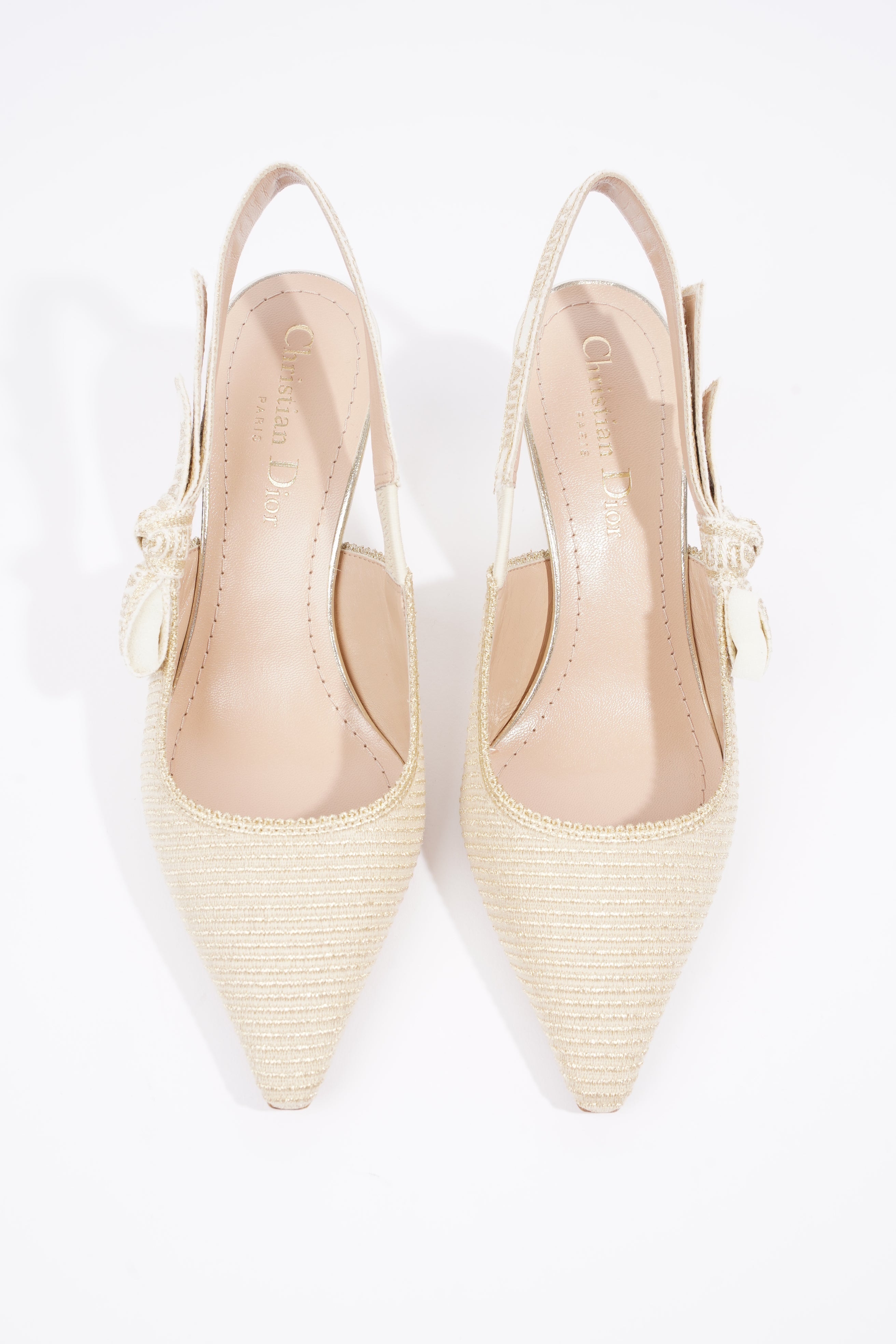Christian Dior Womens J'adior Slingback Pump Light Gold EU 35 / UK 2
