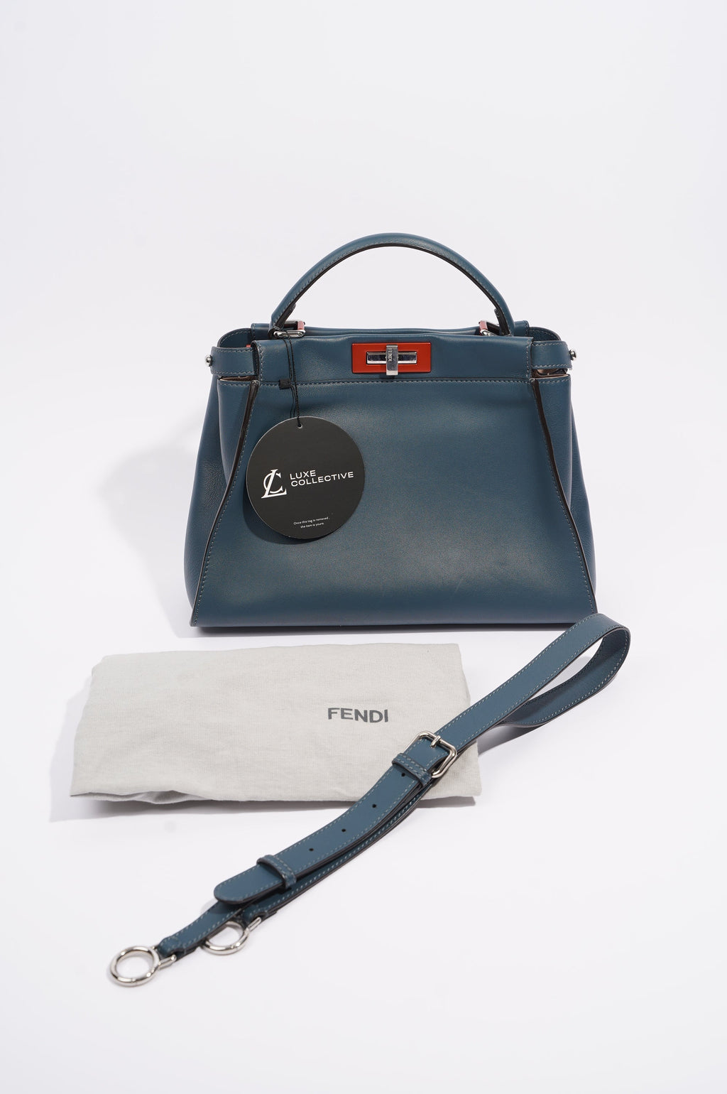 Fendi Womens Peekaboo Navy Medium