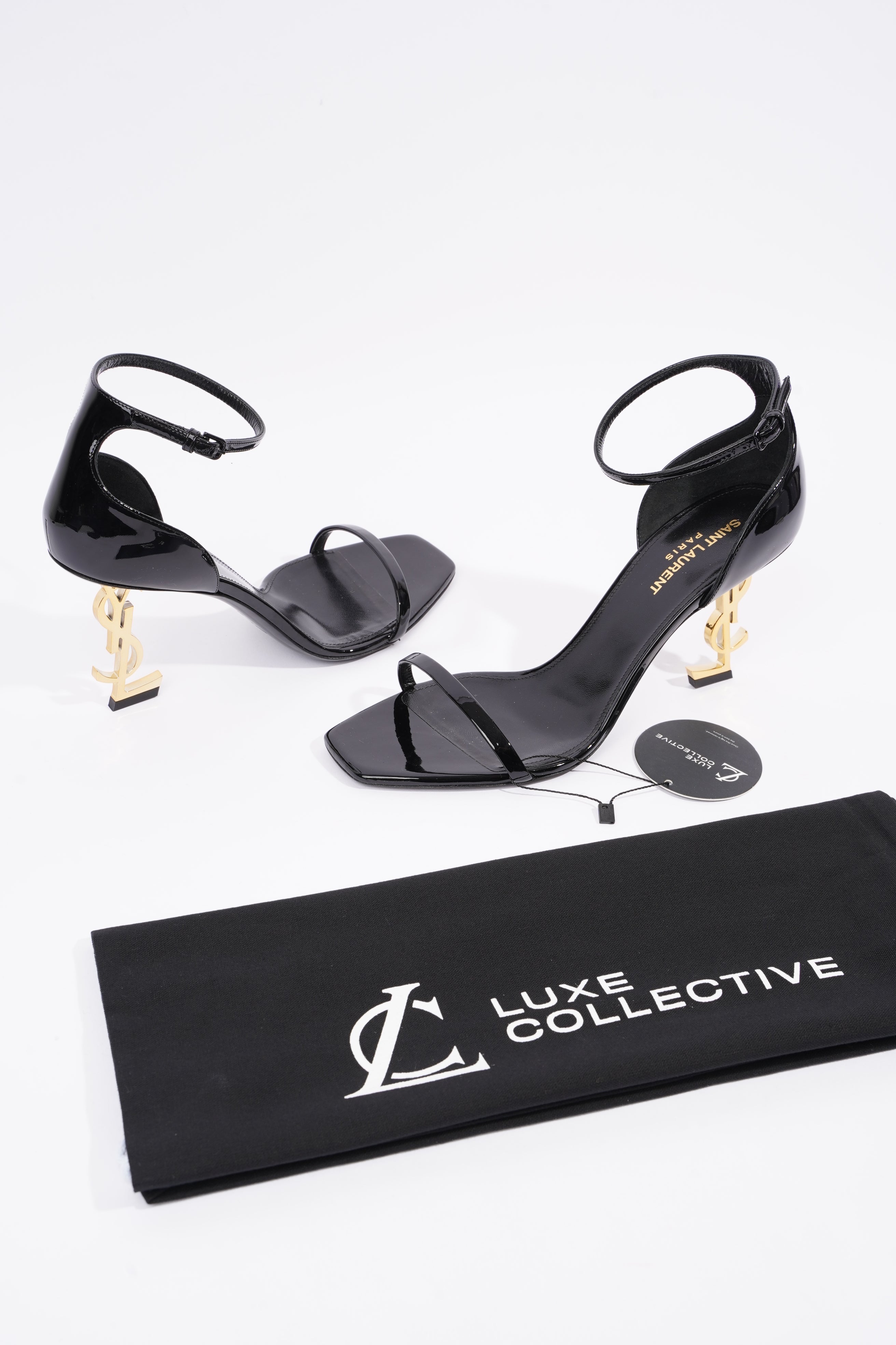Saint Laurent Womens Opyum Patent Black EU 40 / UK 7