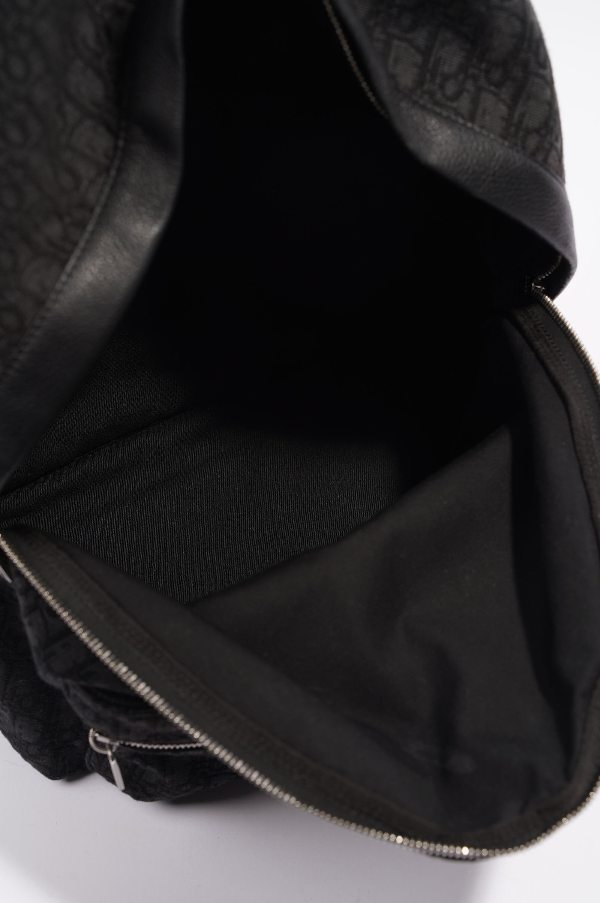 Christian Dior Mens Rider Backpack Black Canvas / Leather