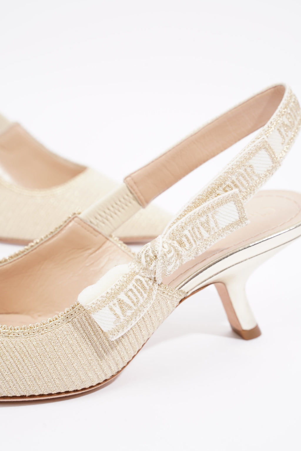 Christian Dior Womens J'adior Slingback Pump Light Gold EU 35 / UK 2