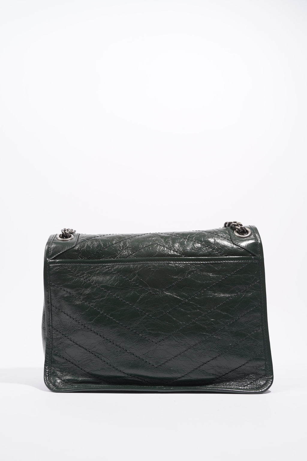 Saint Laurent Womens Niki Shoulder Bag Forest Green Medium
