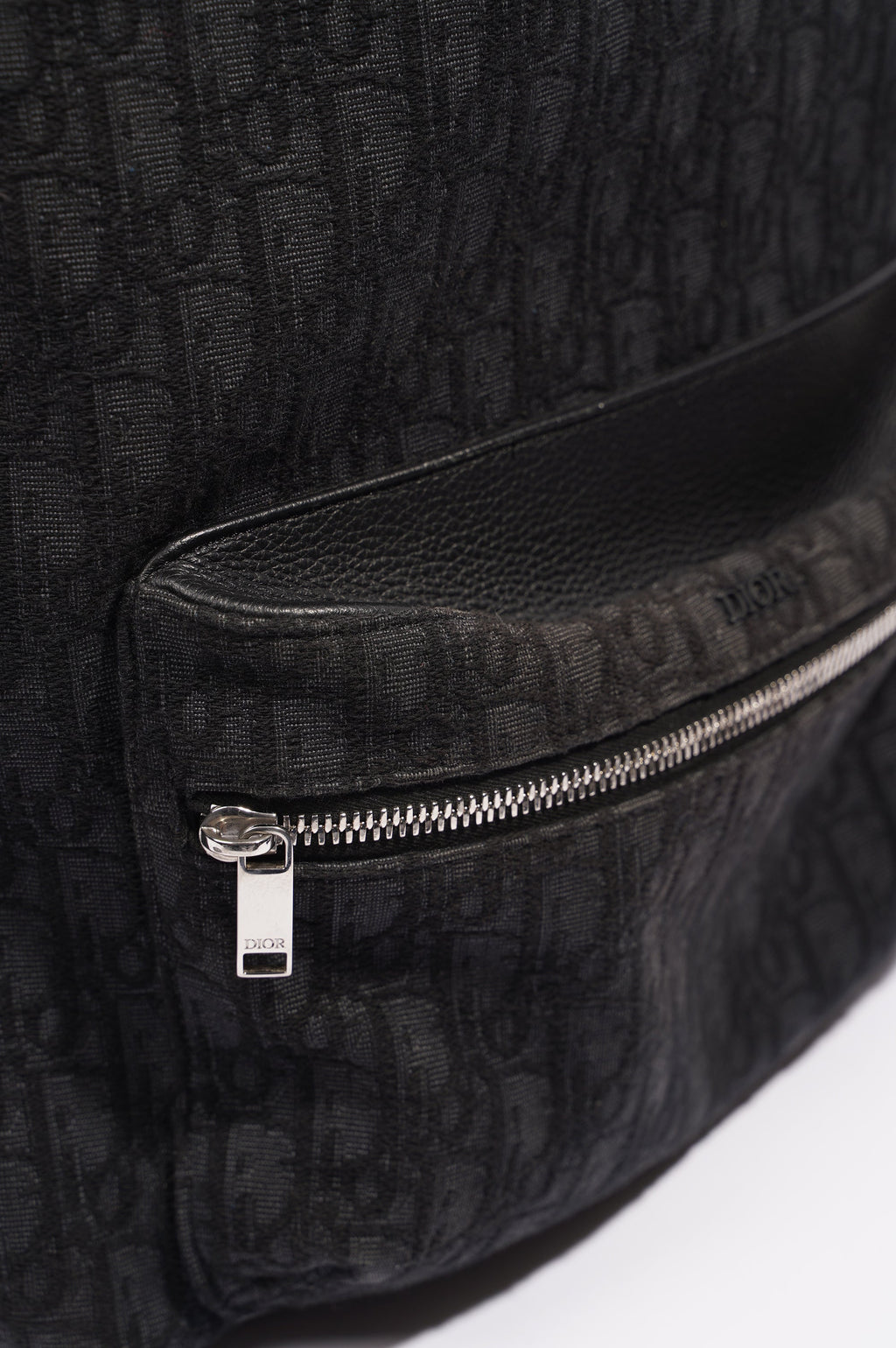 Christian Dior Mens Rider Backpack Black Canvas / Leather