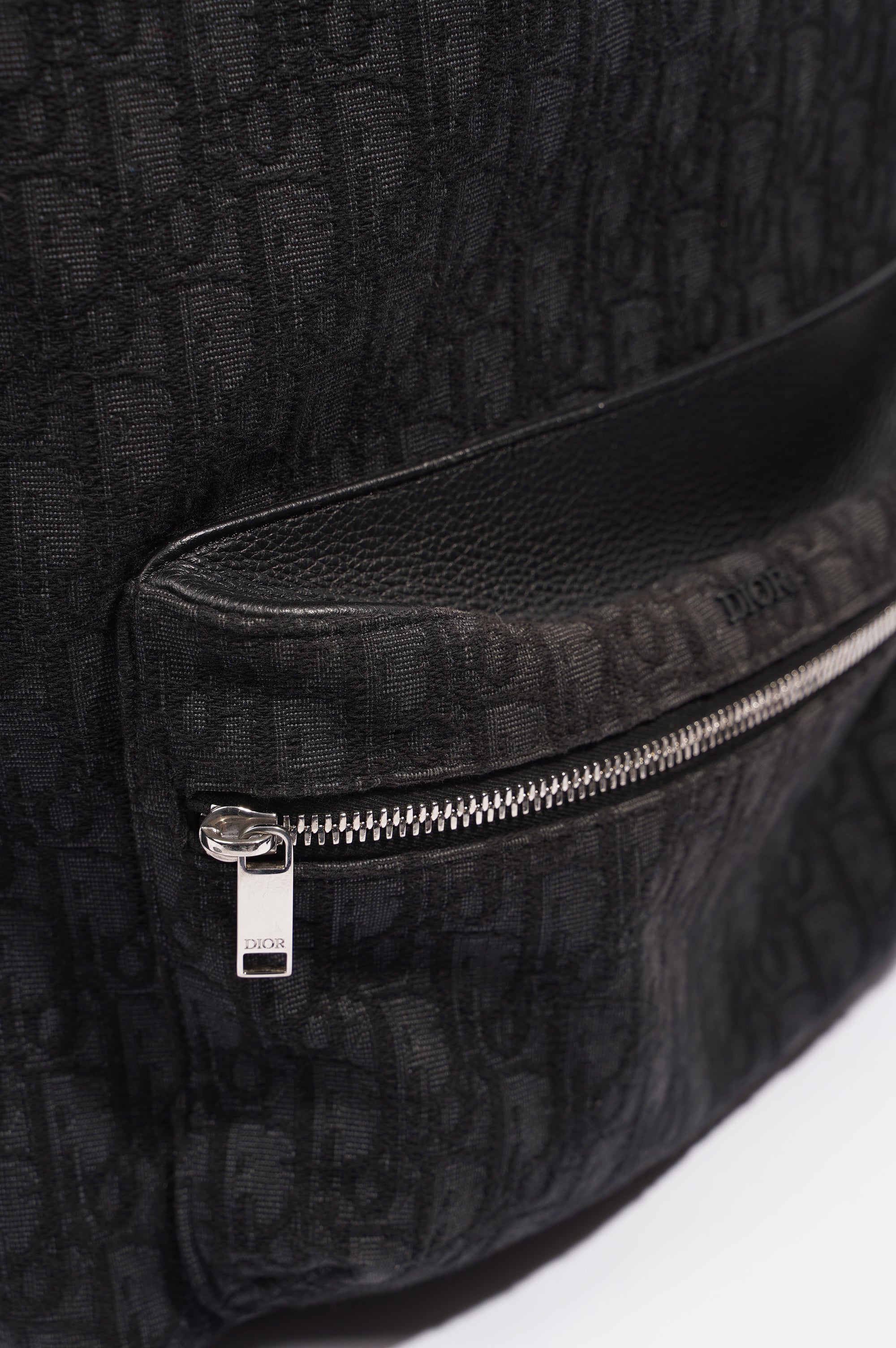 Christian Dior Mens Rider Backpack Black Canvas / Leather