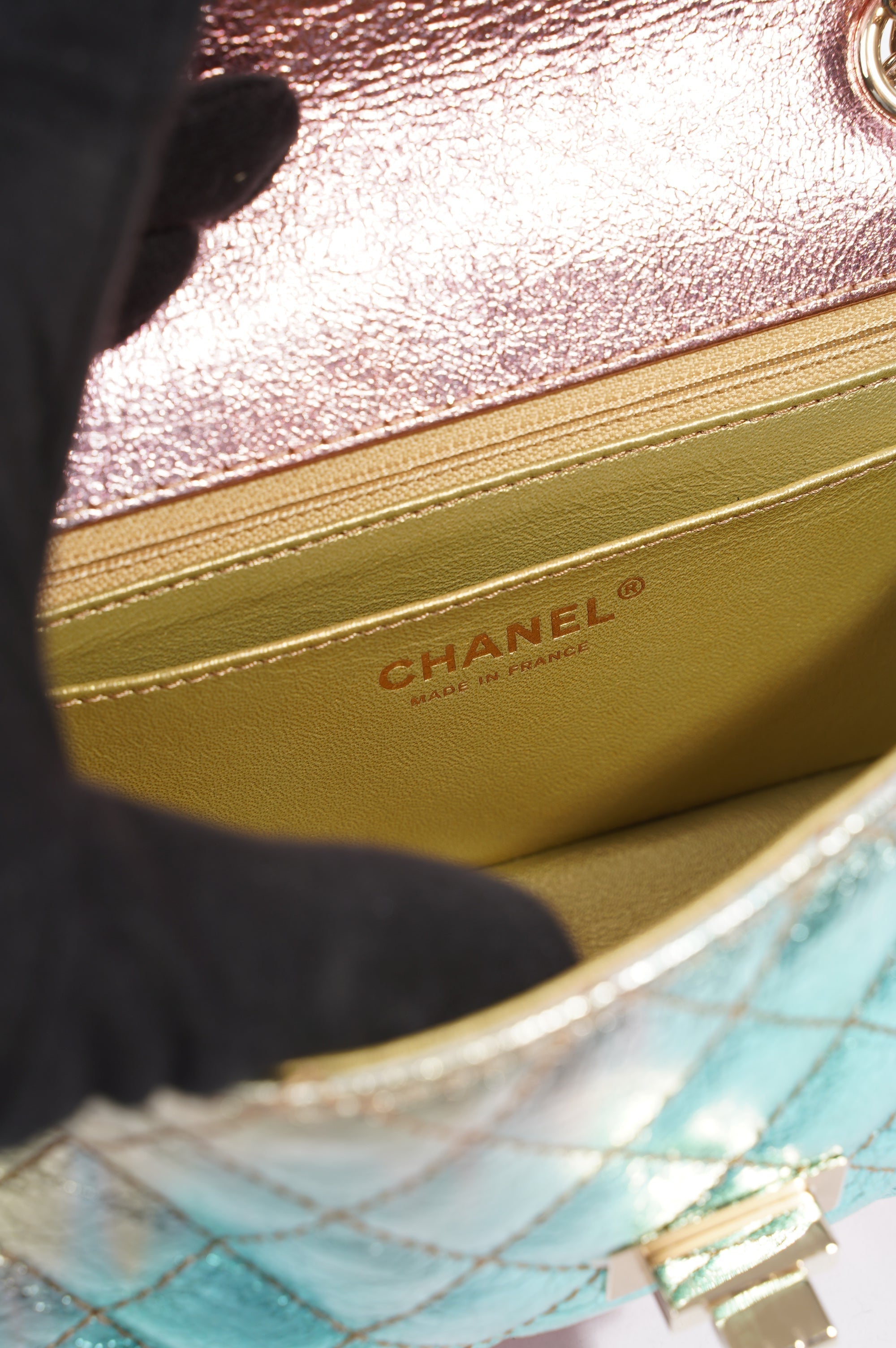 Chanel Womens The Mermaid Re-Issue 2.55 Goatskin Small