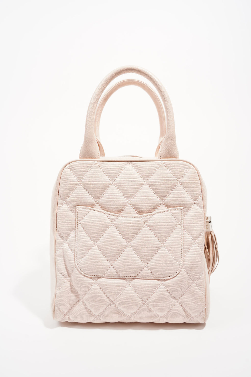 Chanel Womens Lambskin Hobo Tassel Bag Pink Small